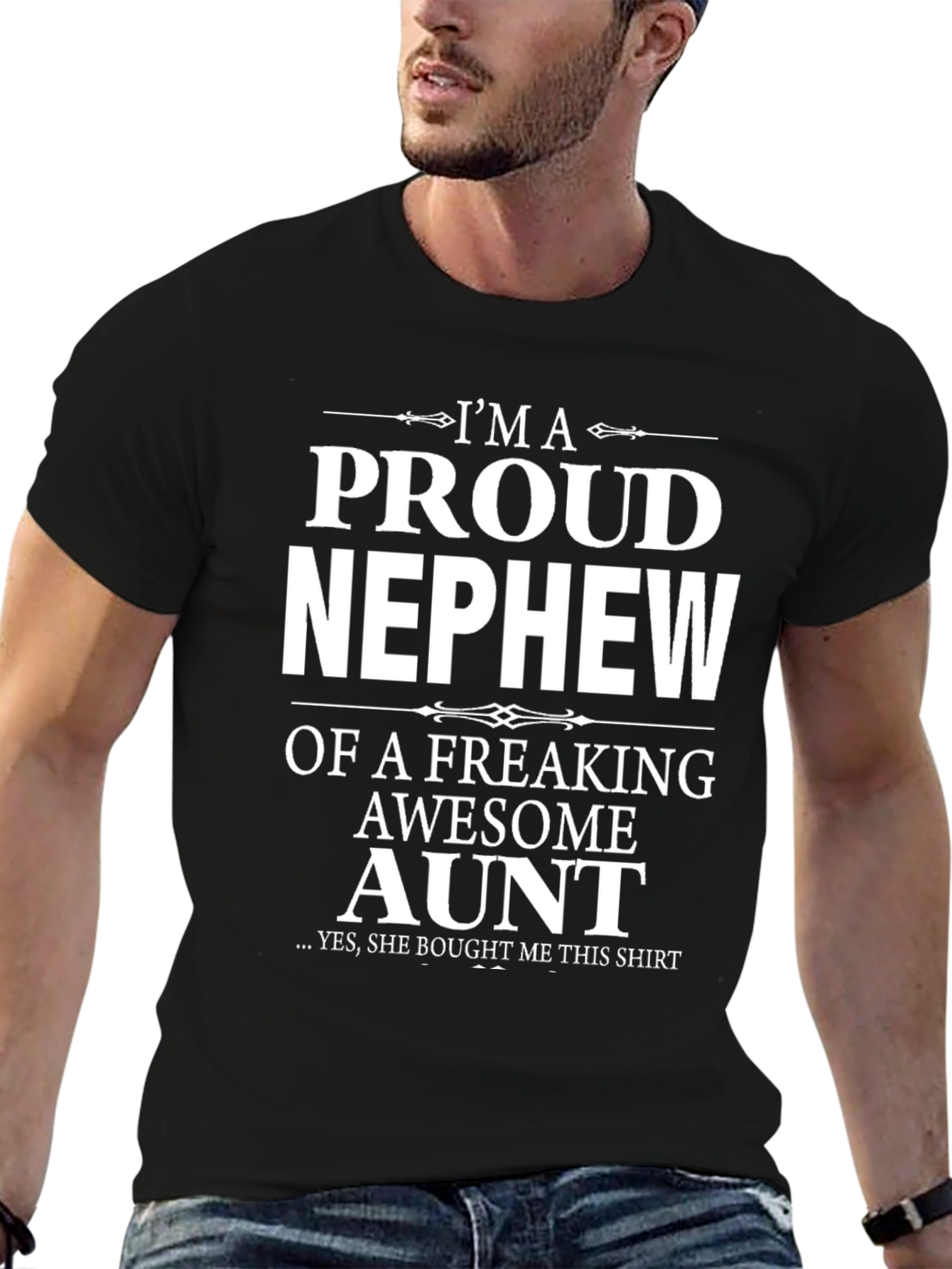 Proud Nephew Graphic T-Shirt - Awesome Aunt Gift