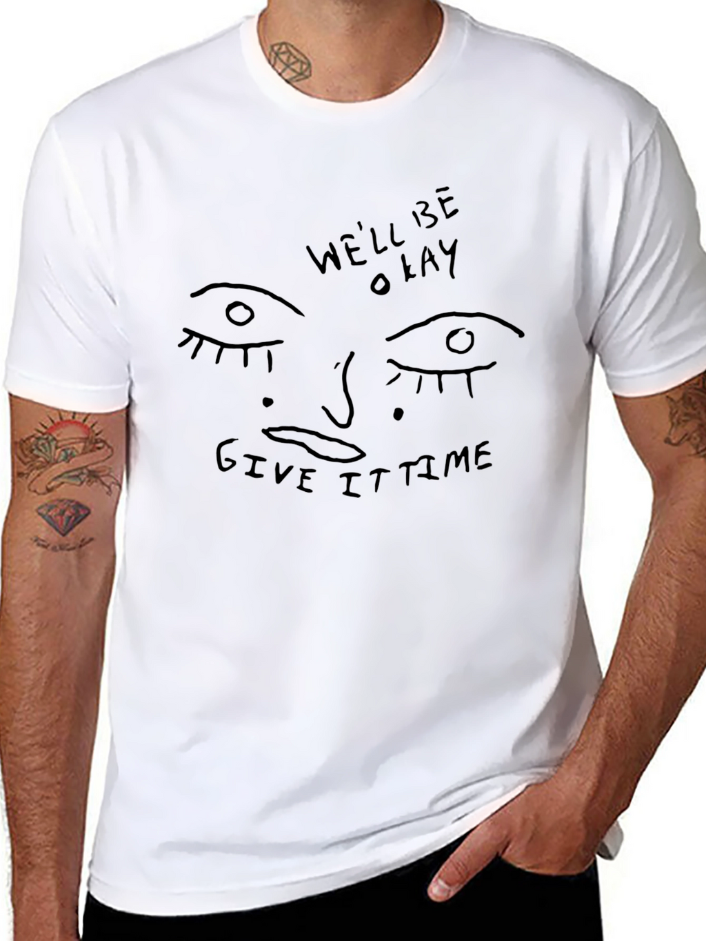 Unique Graphic Tee - Well Be Okay Black T-Shirt