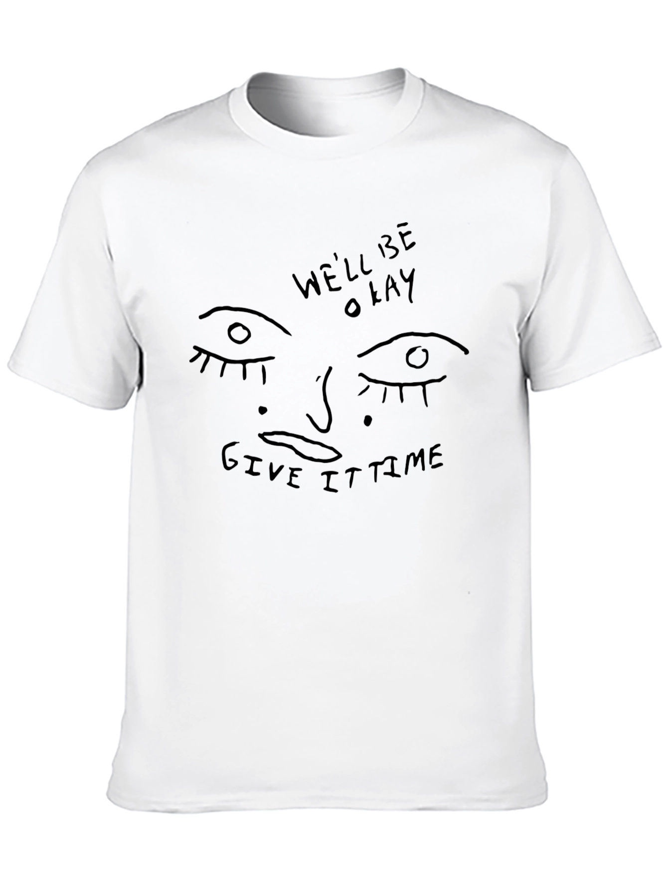 Unique Graphic Tee - Well Be Okay Black T-Shirt