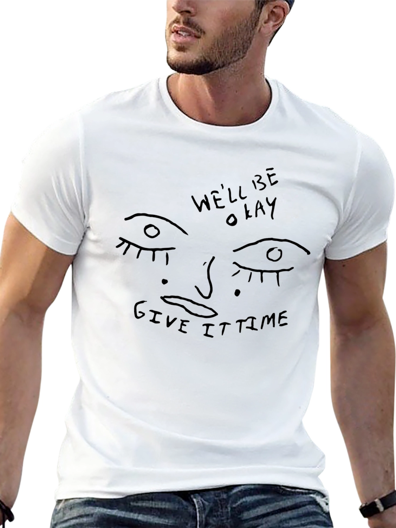 Unique Graphic Tee - Well Be Okay Black T-Shirt