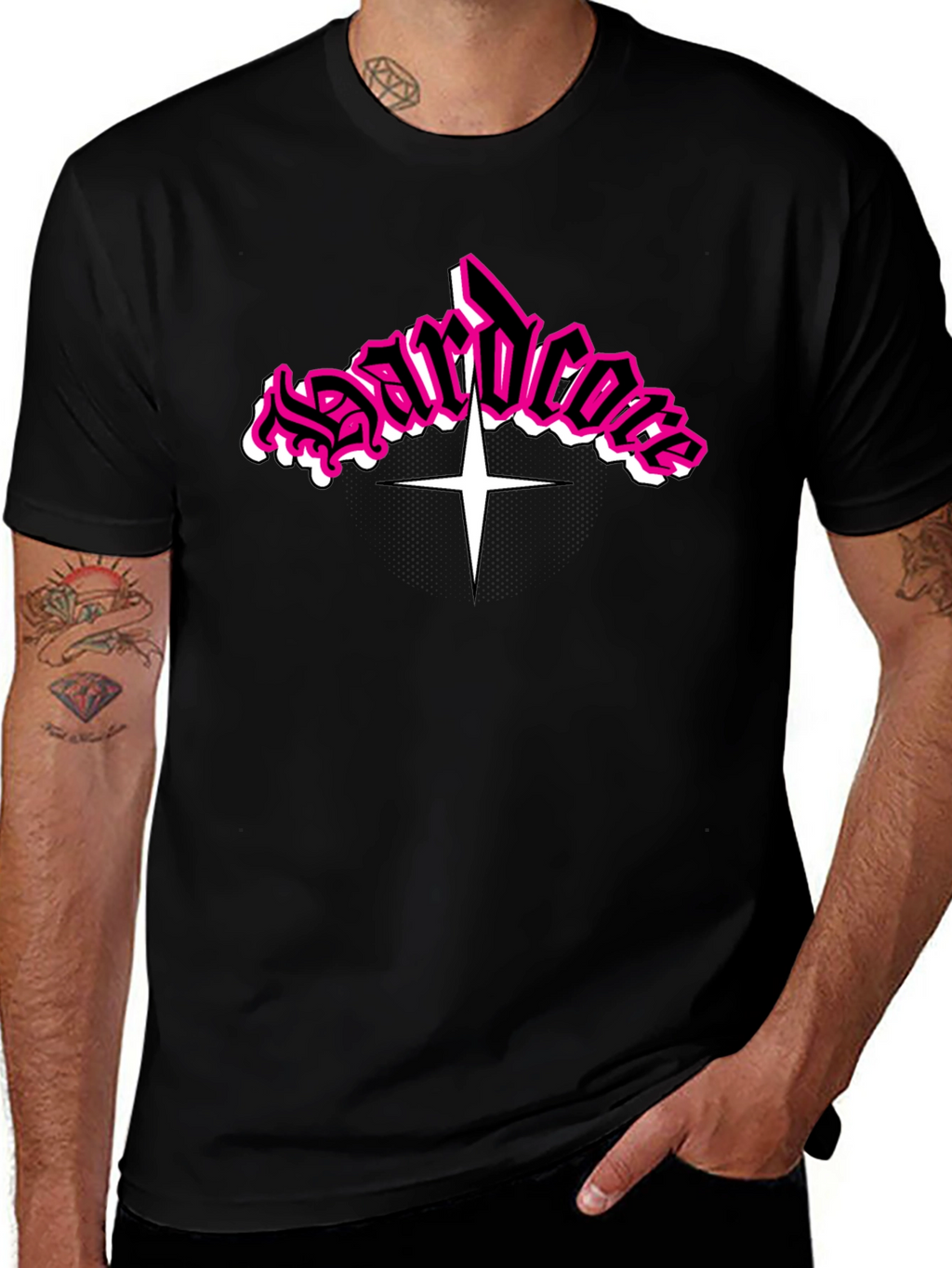 Hardcore T-Shirt Black with Graphic