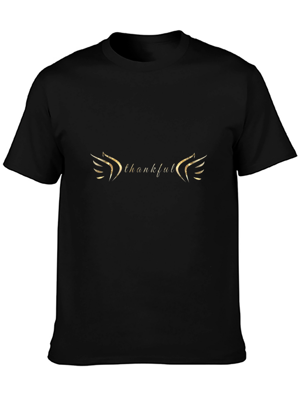 Thankful Graphic Print Crew Neck T-Shirt