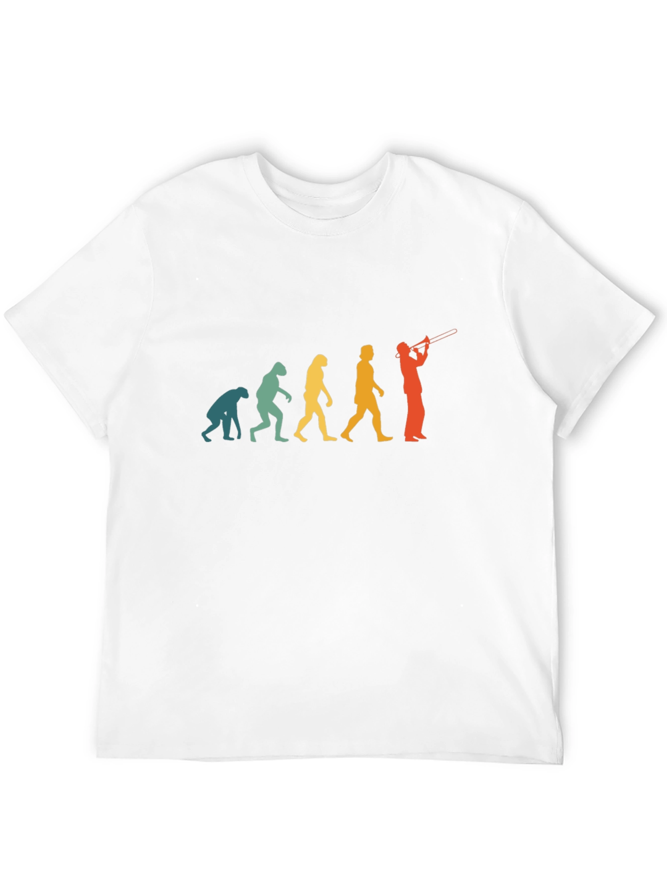 Evolution of Trombone Player Black T-Shirt