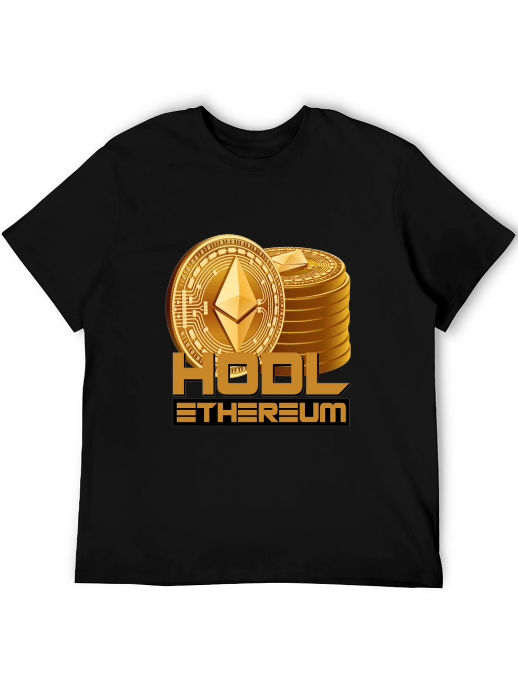 HODL Ethereum Black T-Shirt Crypto Investor Tee