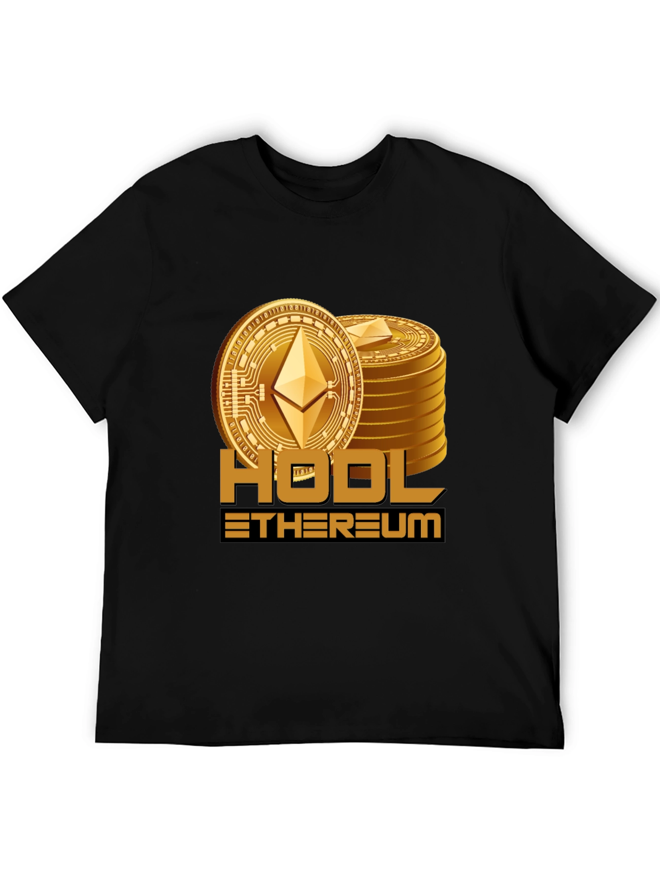 HODL Ethereum Black T-Shirt Crypto Investor Tee