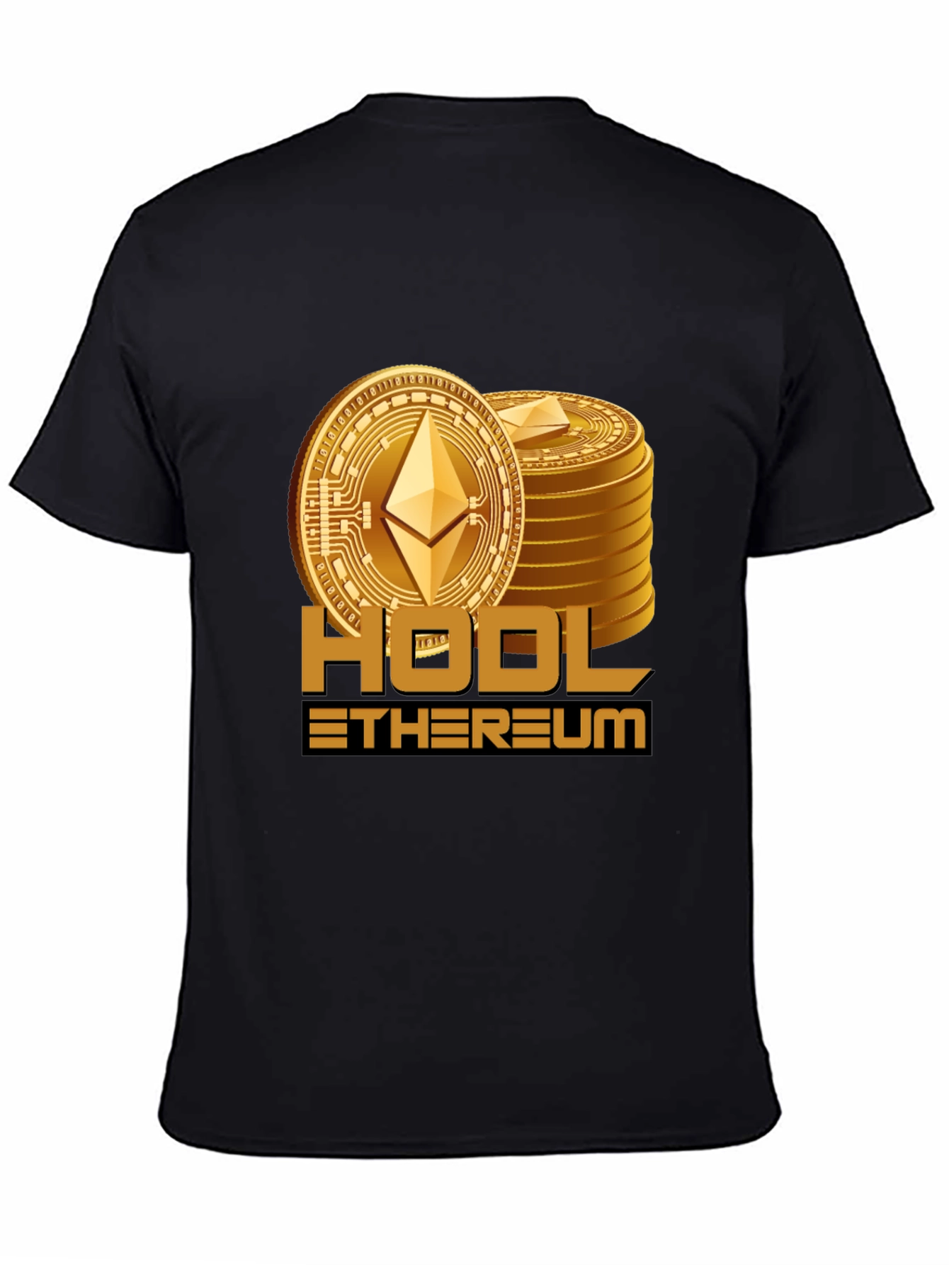 HODL Ethereum Black T-Shirt Crypto Investor Tee