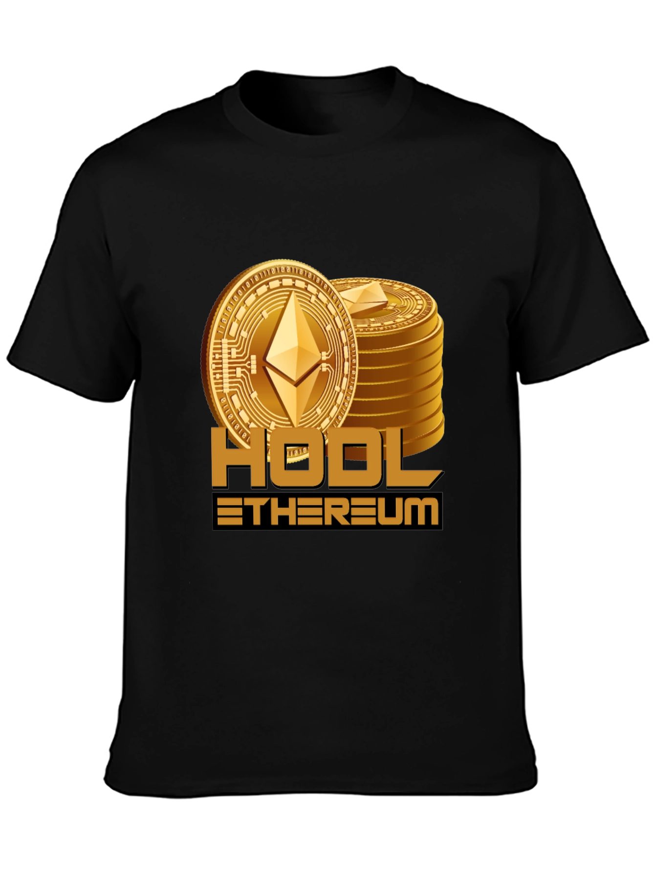 HODL Ethereum Black T-Shirt Crypto Investor Tee