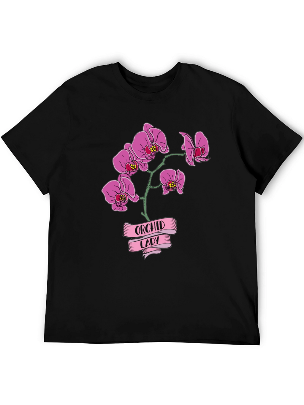Orchid Lady Graphic Tee - Floral Design