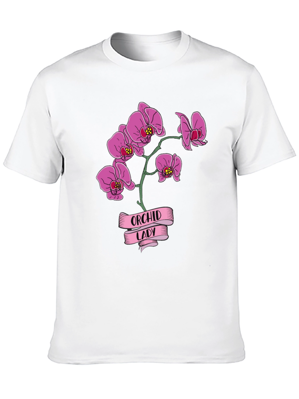 Orchid Lady Graphic Tee - Floral Design