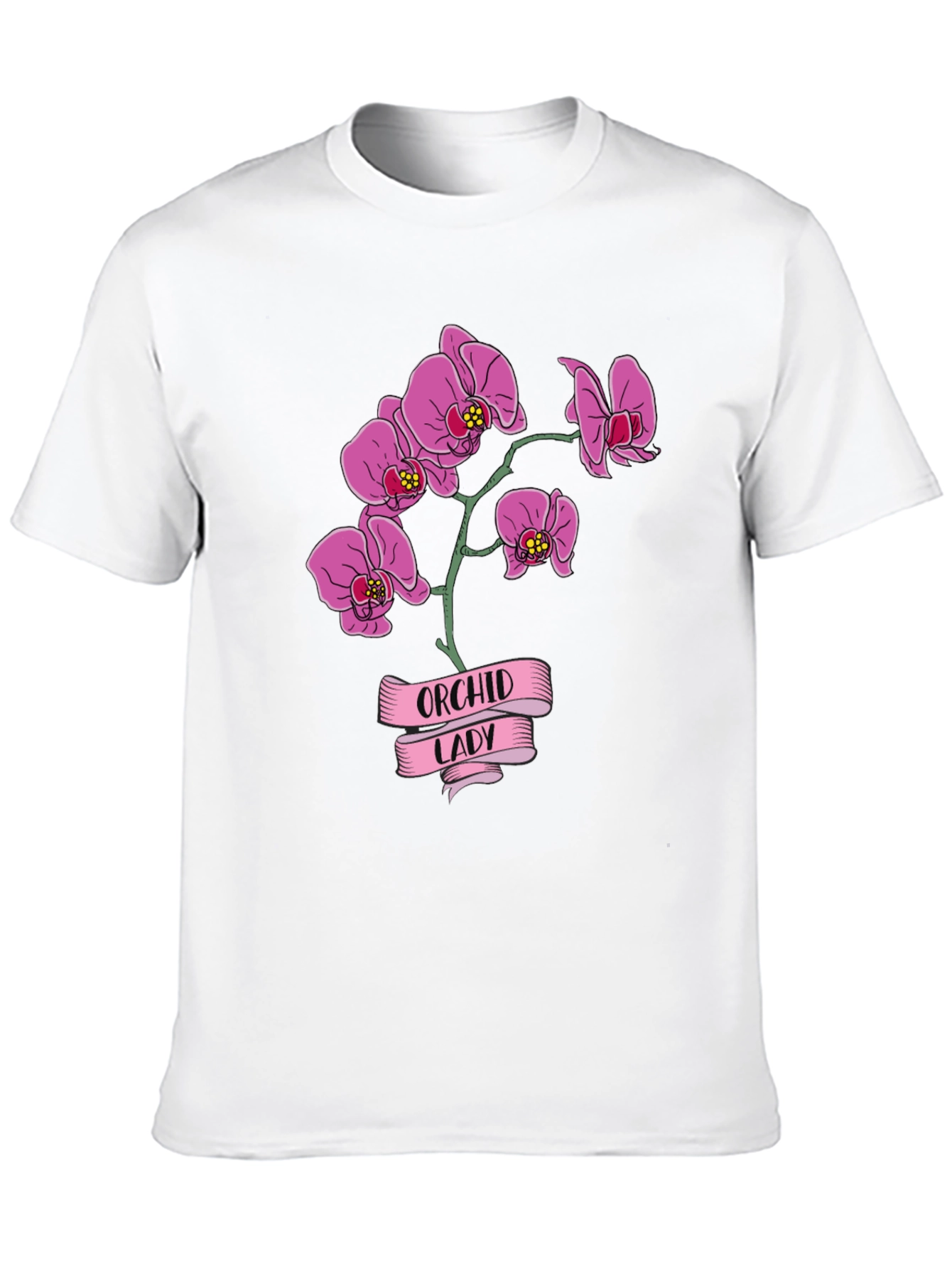 Orchid Lady Graphic Tee - Floral Design