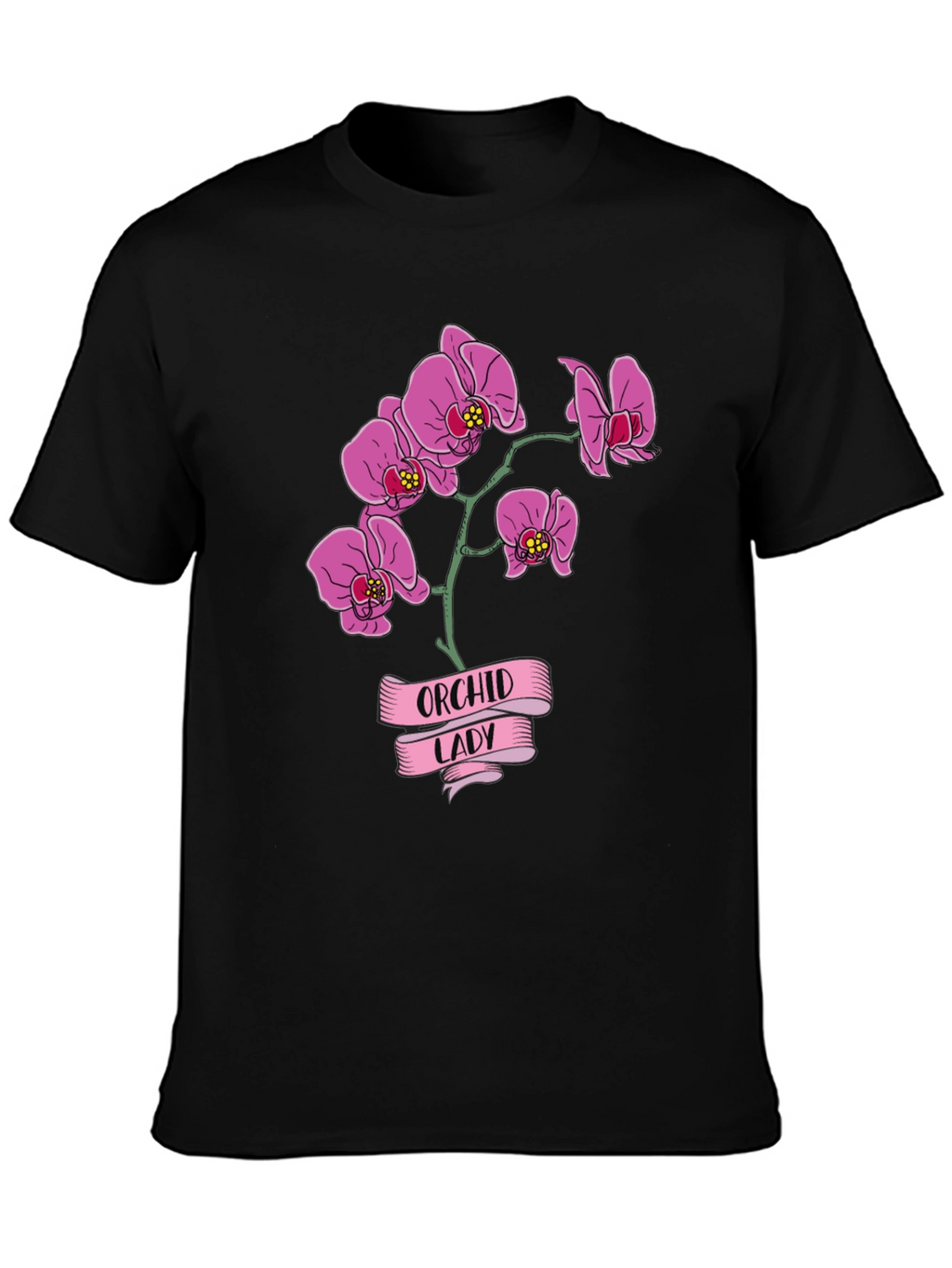 Orchid Lady Graphic Tee - Floral Design