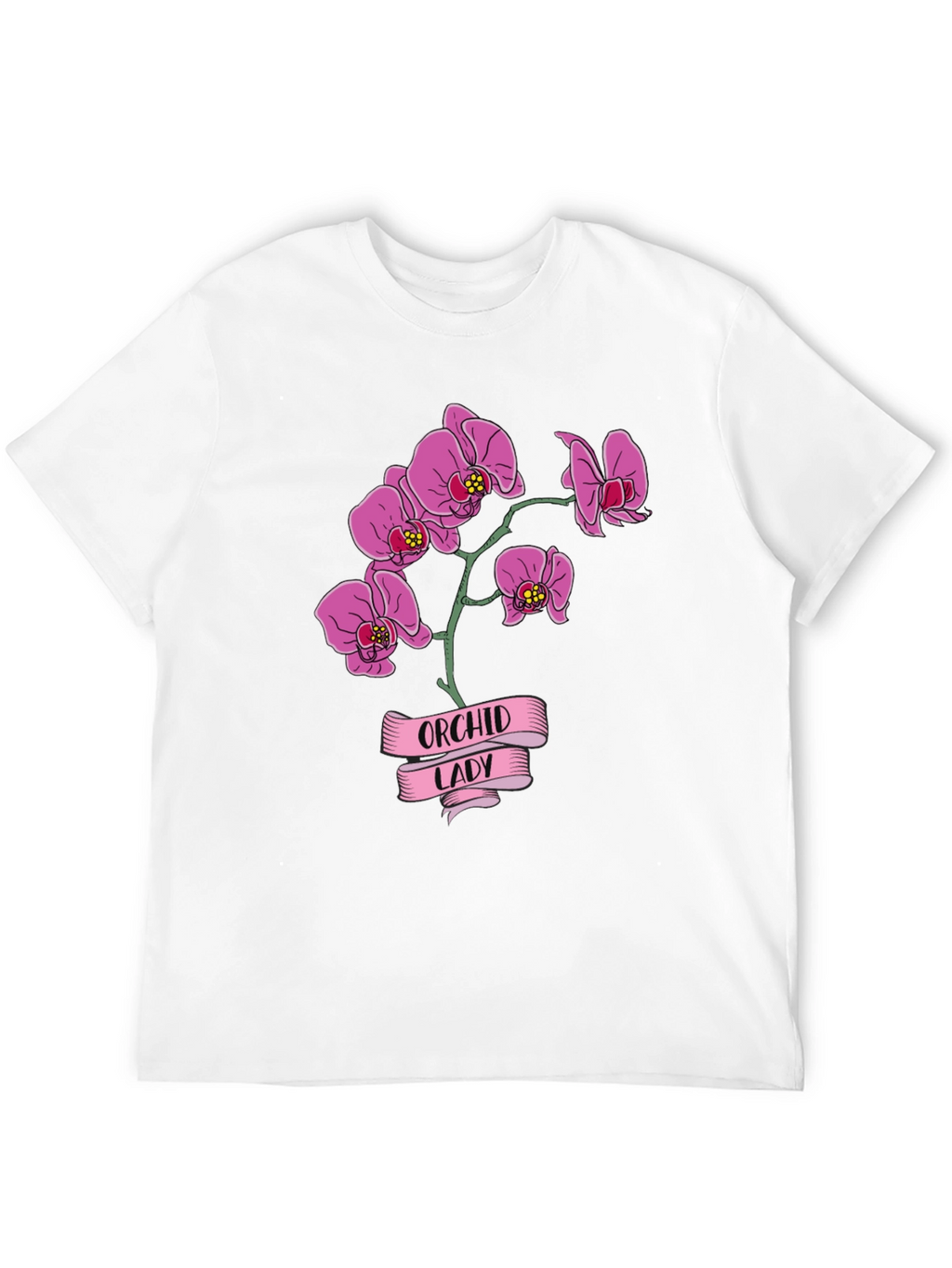 Orchid Lady Graphic Tee - Floral Design