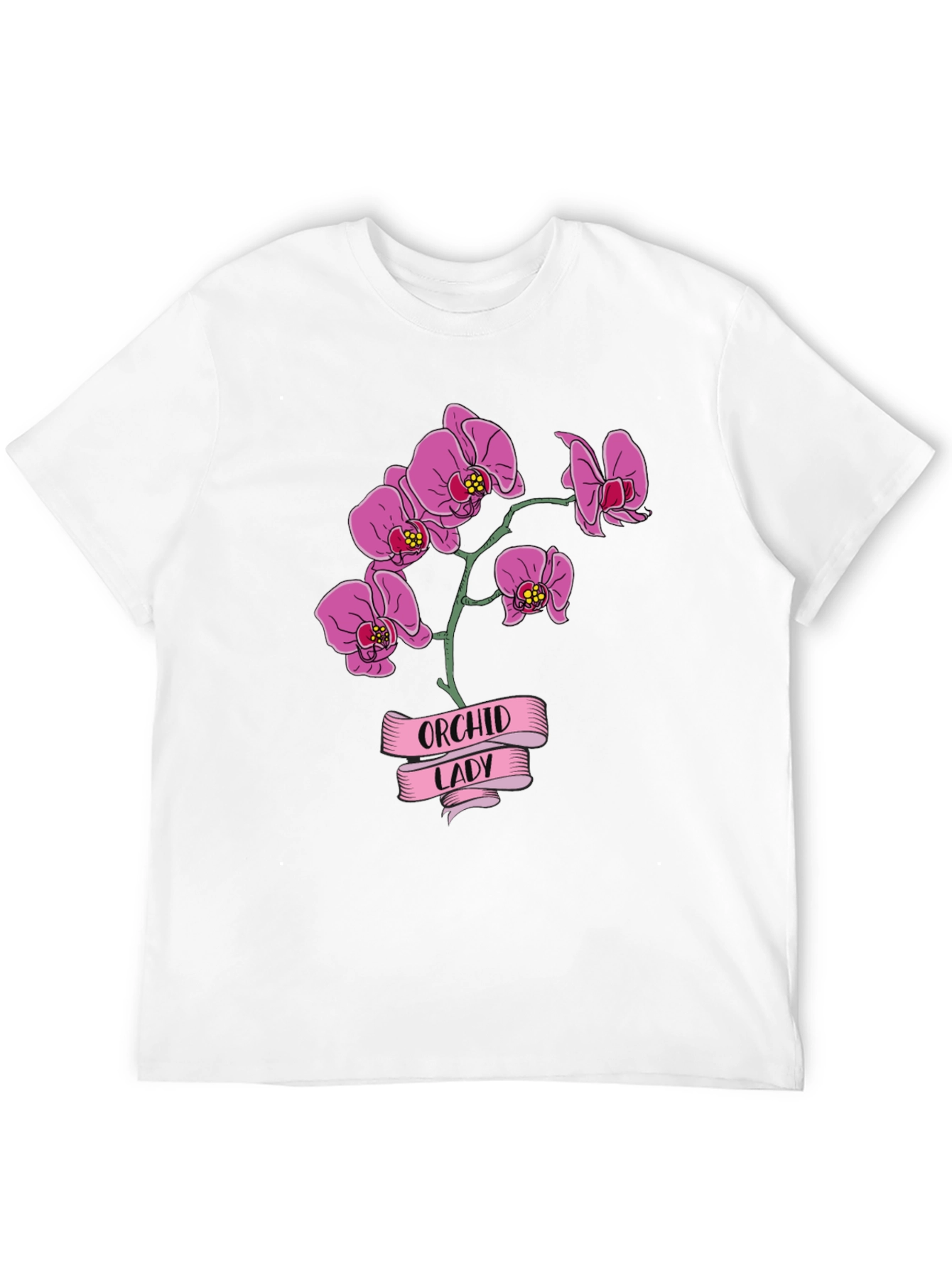 Orchid Lady Graphic Tee - Floral Design