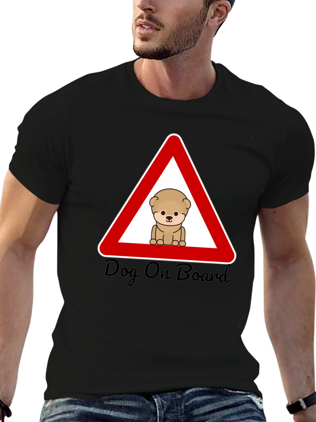 Dog On Board Graphic T-Shirt
