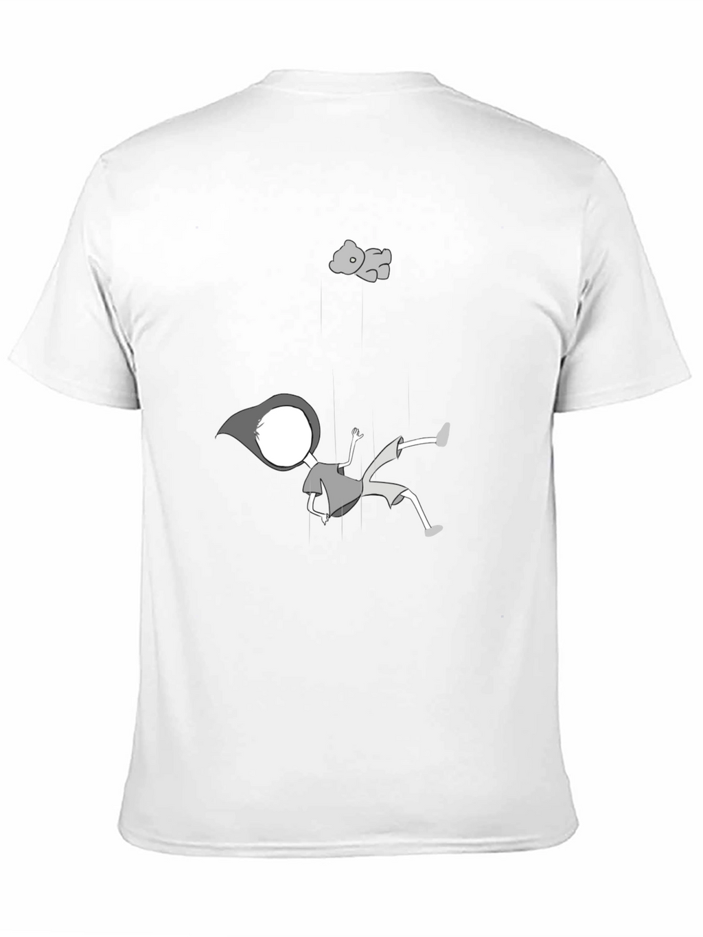 Falling Cartoon Black T-Shirt