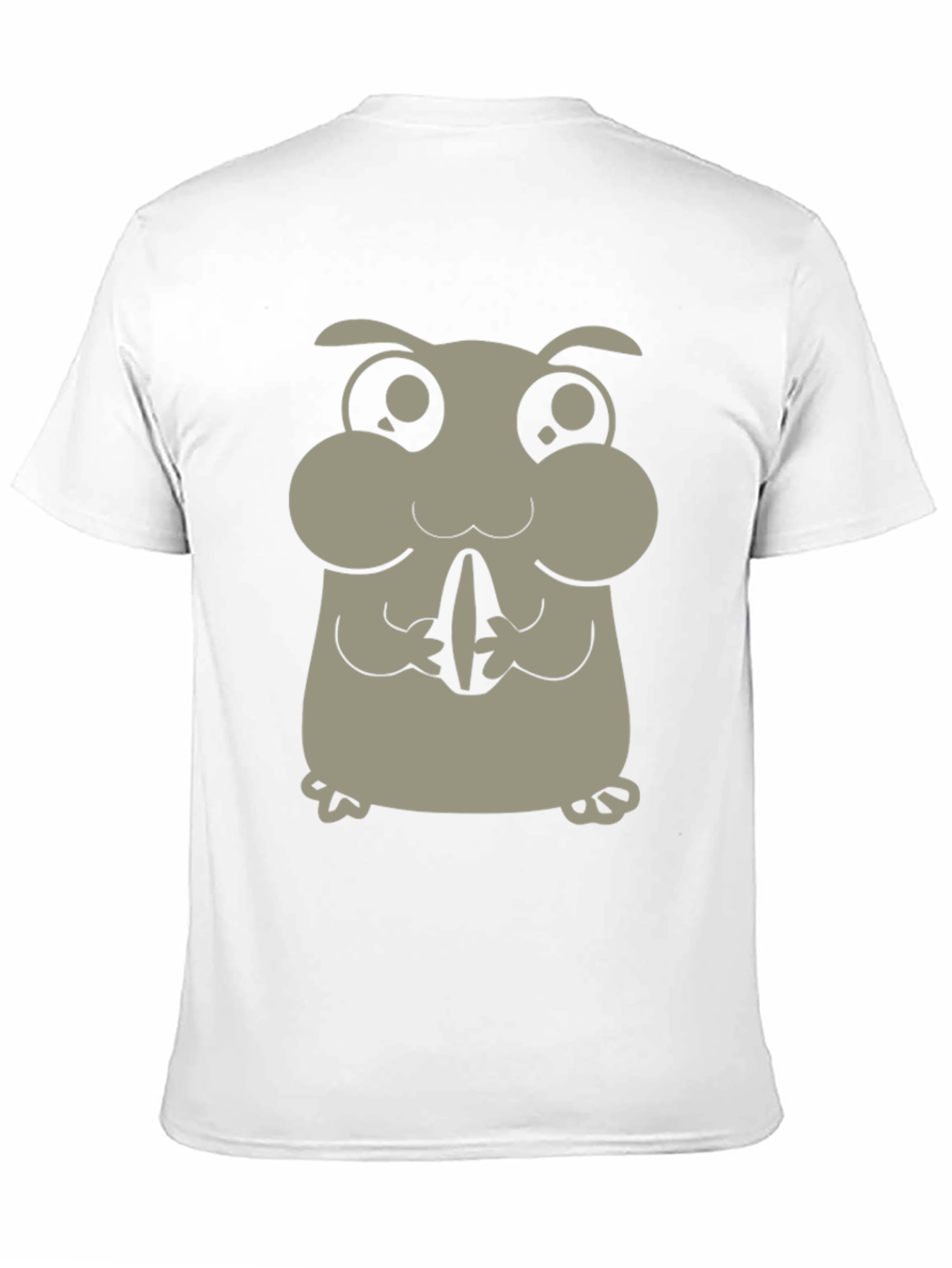 Cute Hamster Graphic Tee - Black Cotton Blend