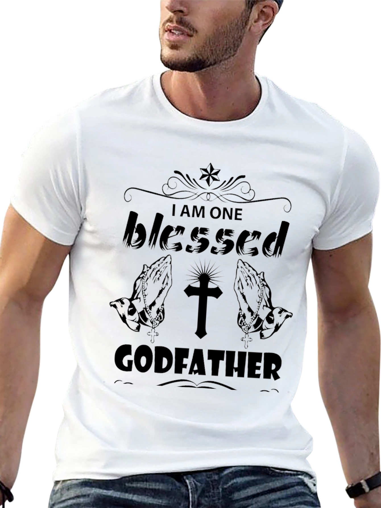 Blessed Godfather T-Shirt - Religious Gift