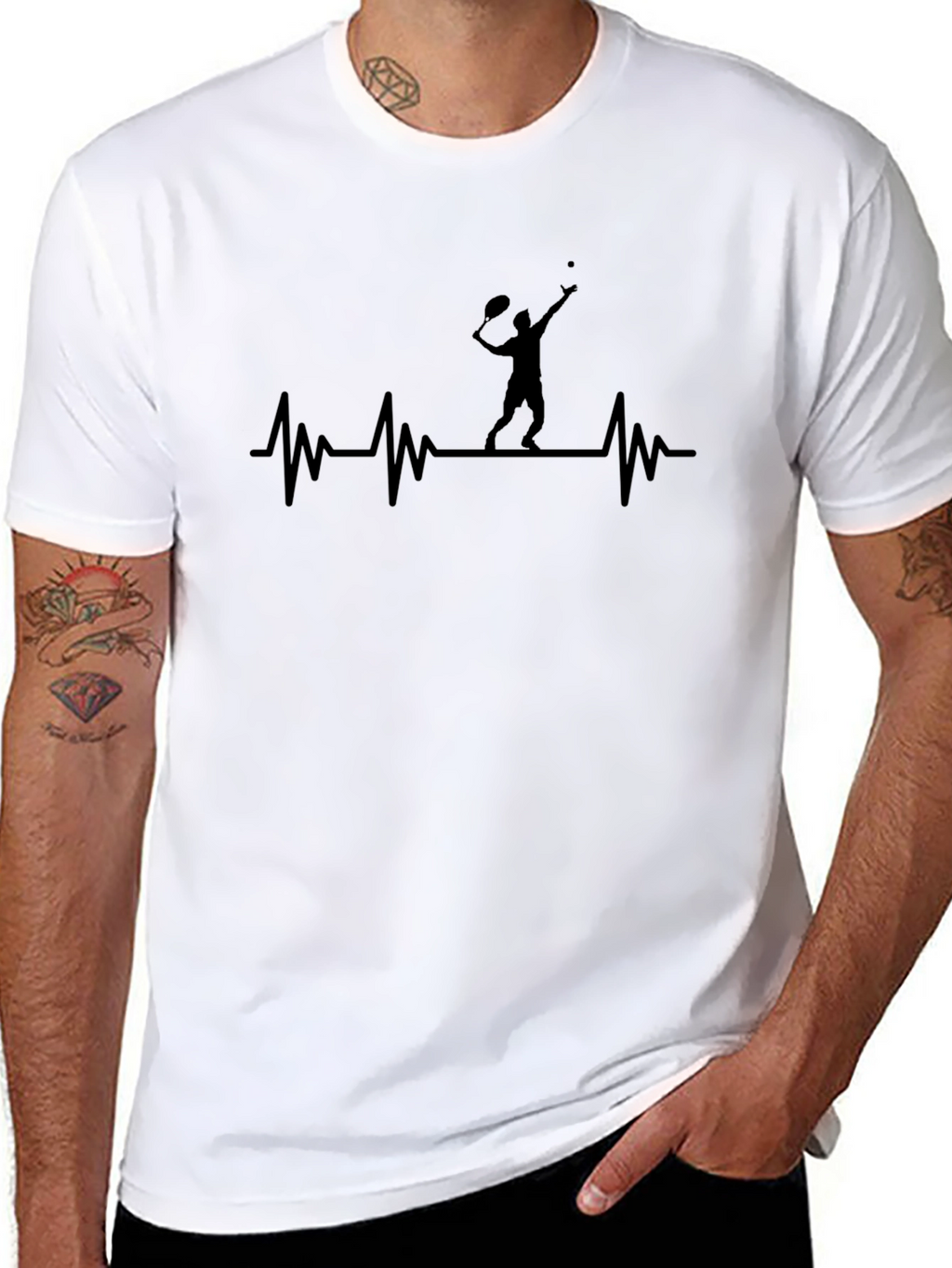 Tennis Heartbeat T-Shirt - Serve Up Style!