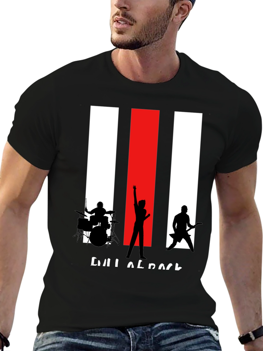 Rock Band Silhouette Graphic Tee