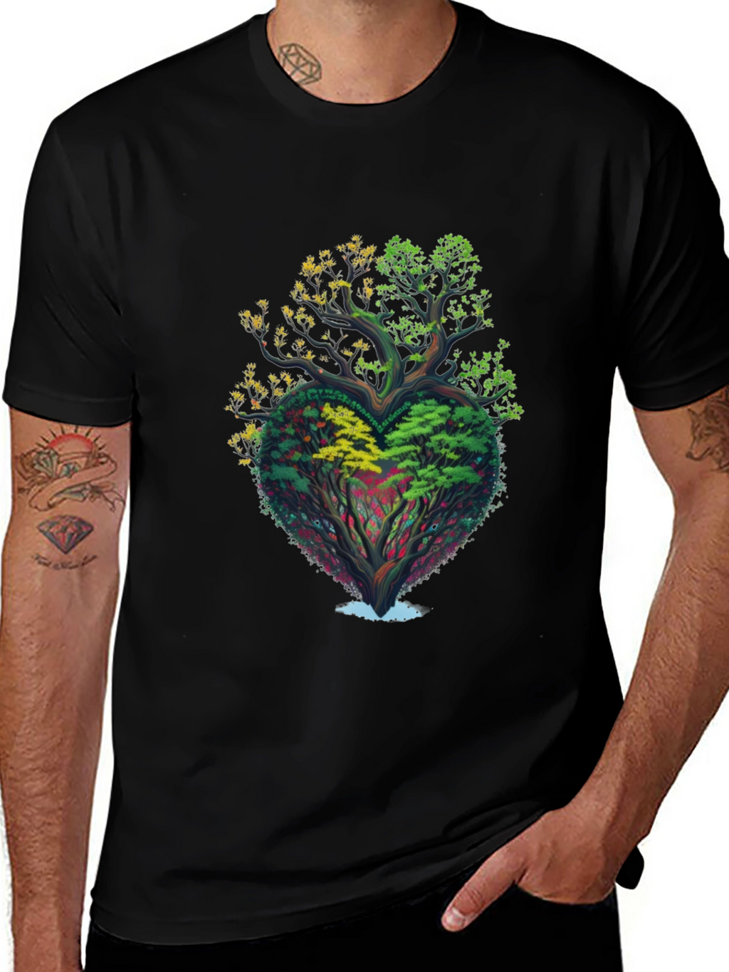 Heart Tree Graphic T-Shirt