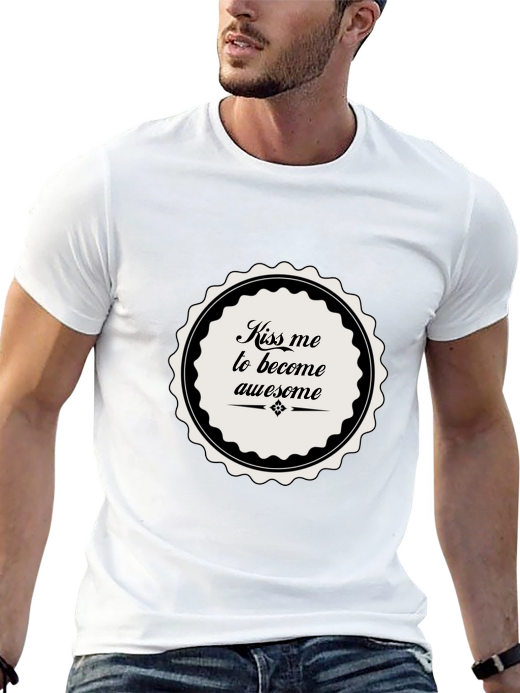 Kiss Me To Become Awesome T-Shirt
