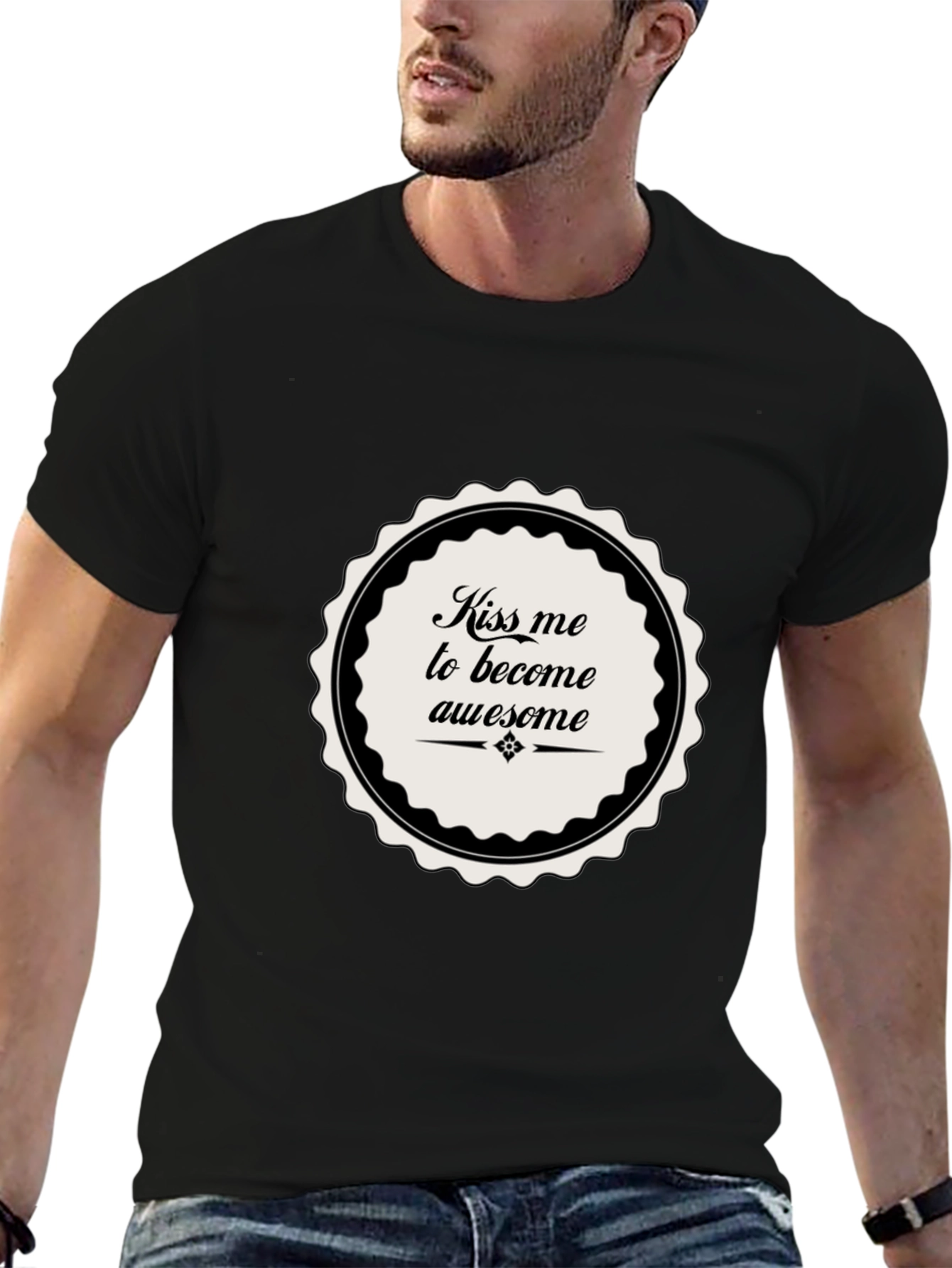 Kiss Me To Become Awesome T-Shirt