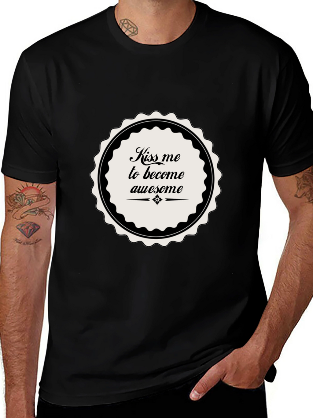 Kiss Me To Become Awesome T-Shirt
