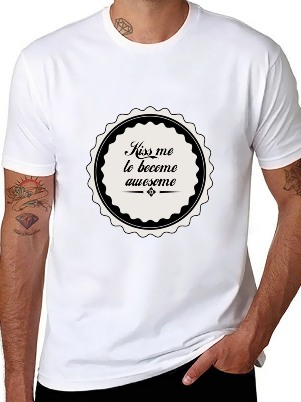 Kiss Me To Become Awesome T-Shirt
