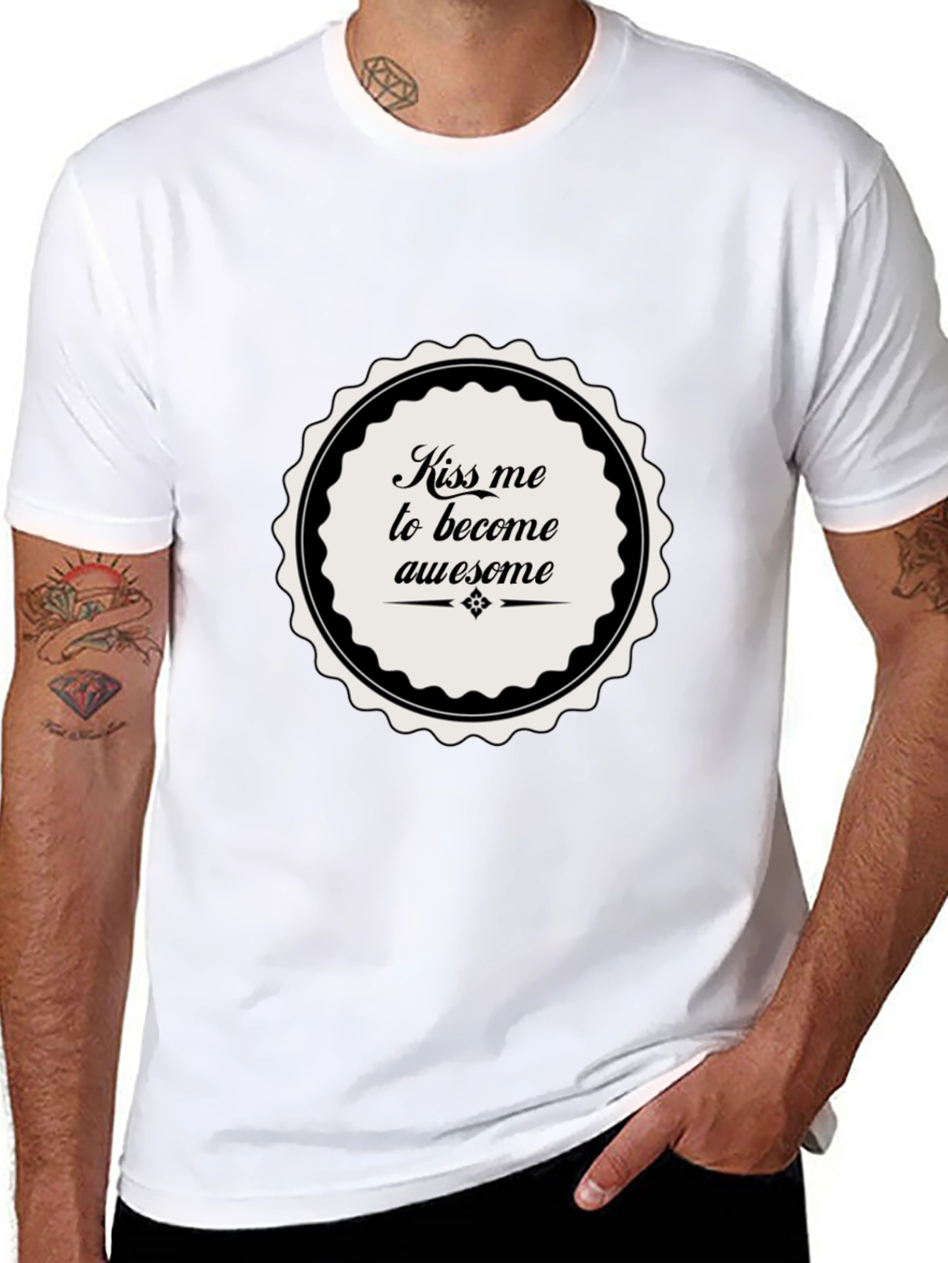 Kiss Me To Become Awesome T-Shirt