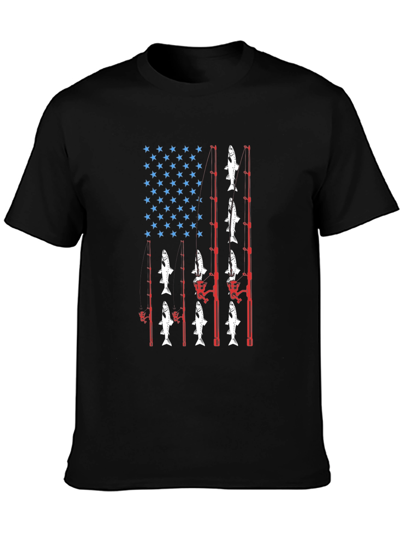 Fishing USA Flag T-Shirt