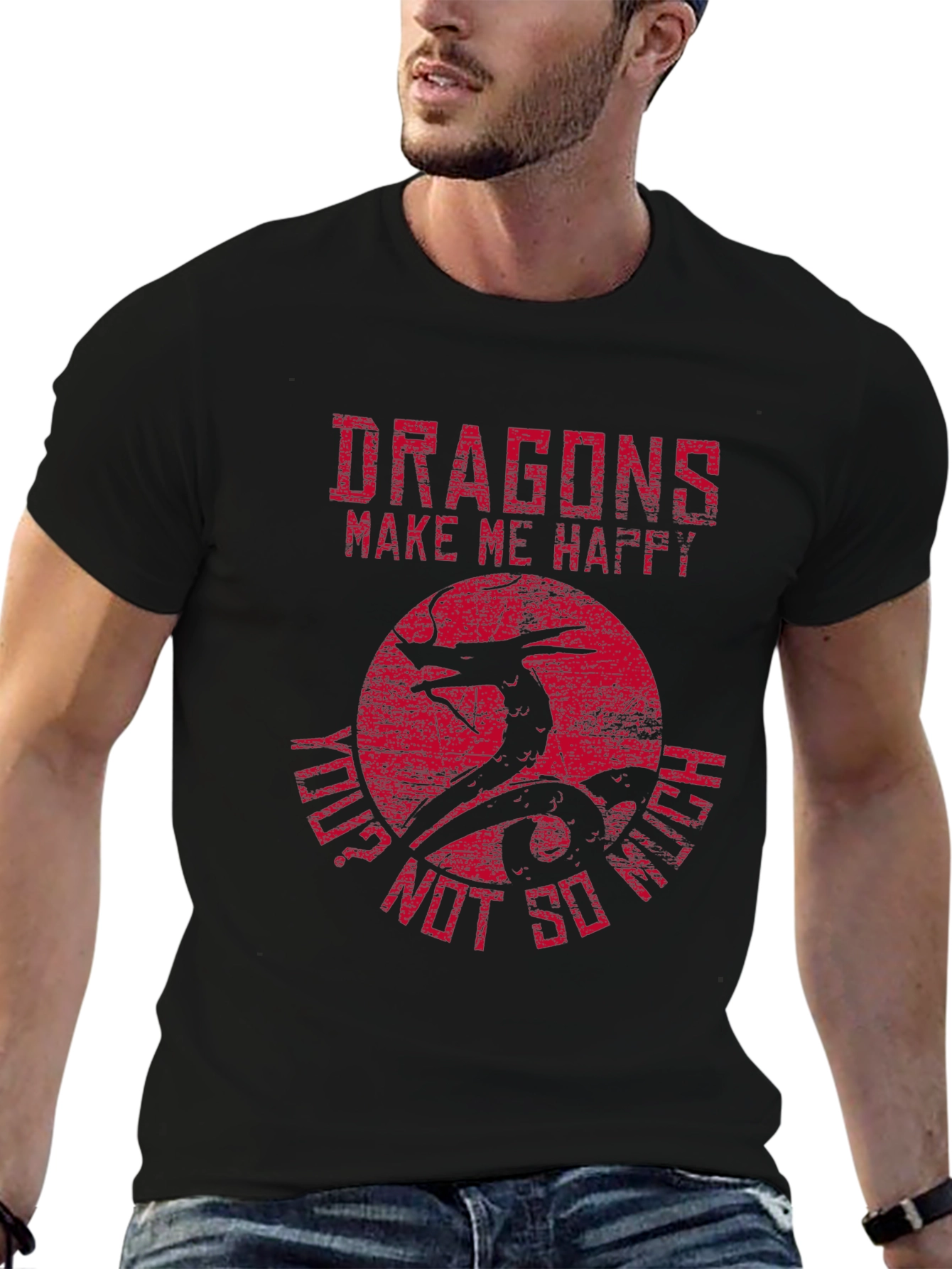 Dragons Make Me Happy Graphic T-Shirt