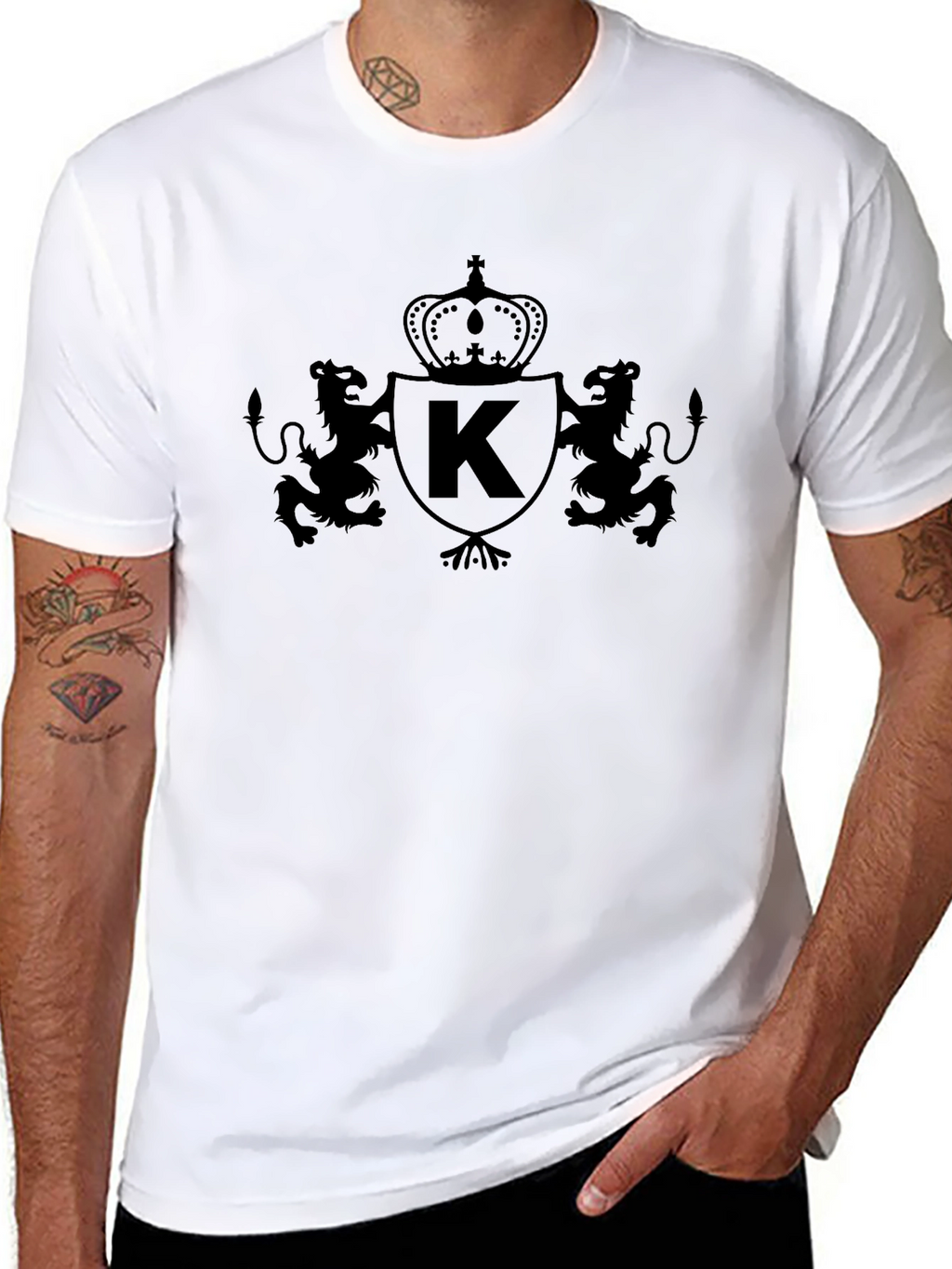 Black K Crest T-Shirt
