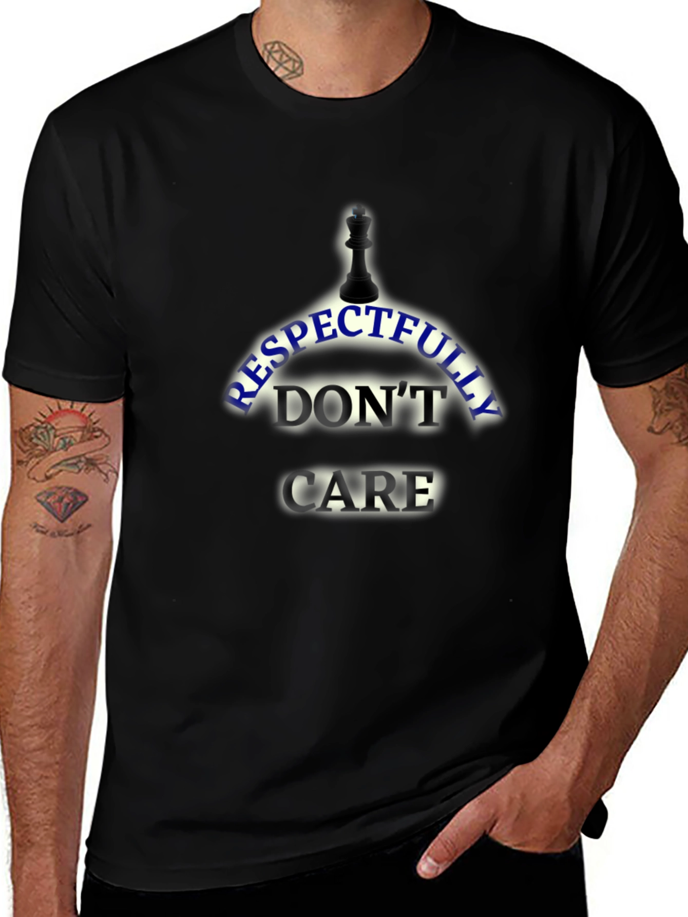 Respectfully Dont Care Black T-Shirt