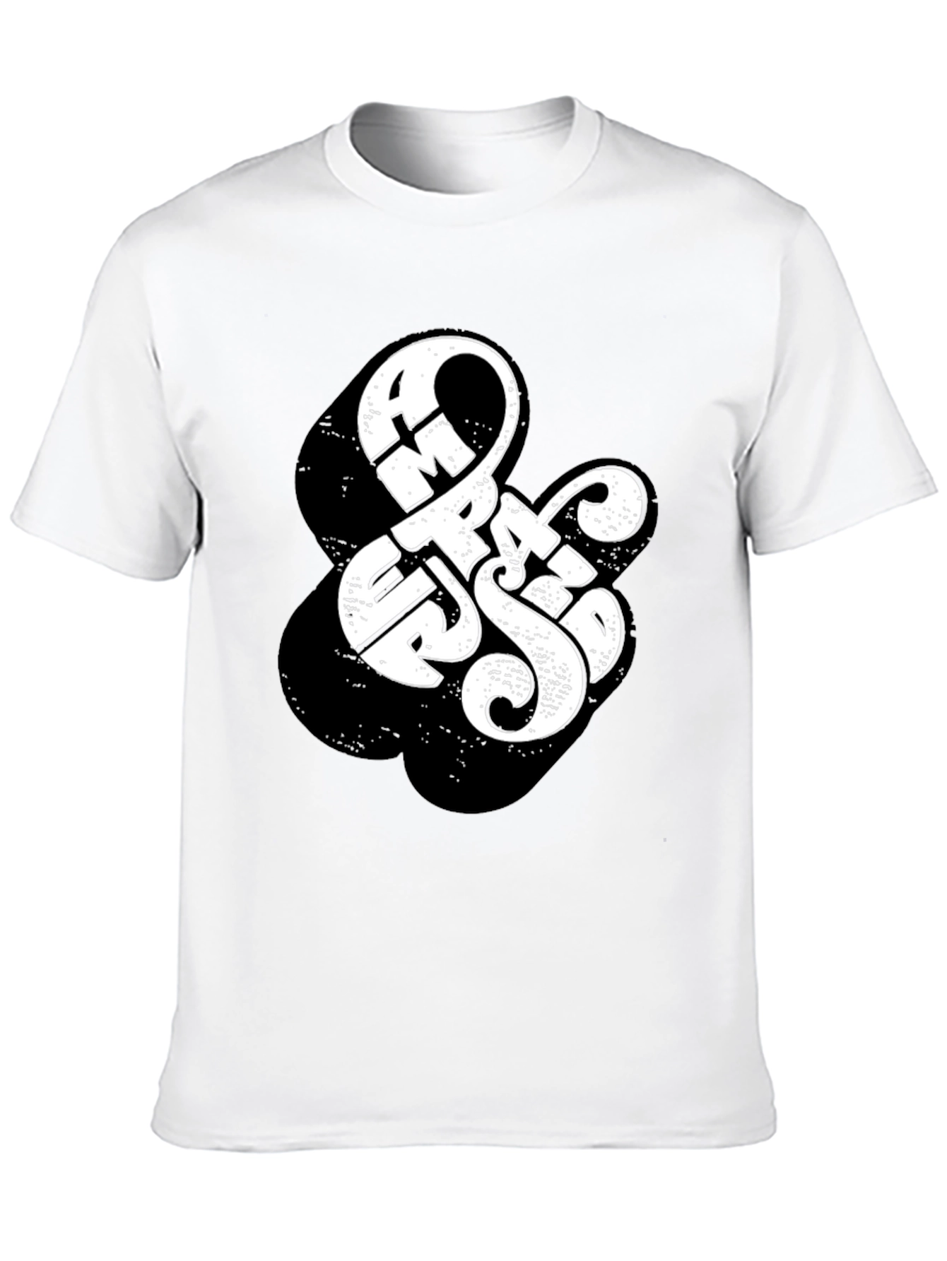 Ampersand Graphic Print Black Cotton T-Shirt