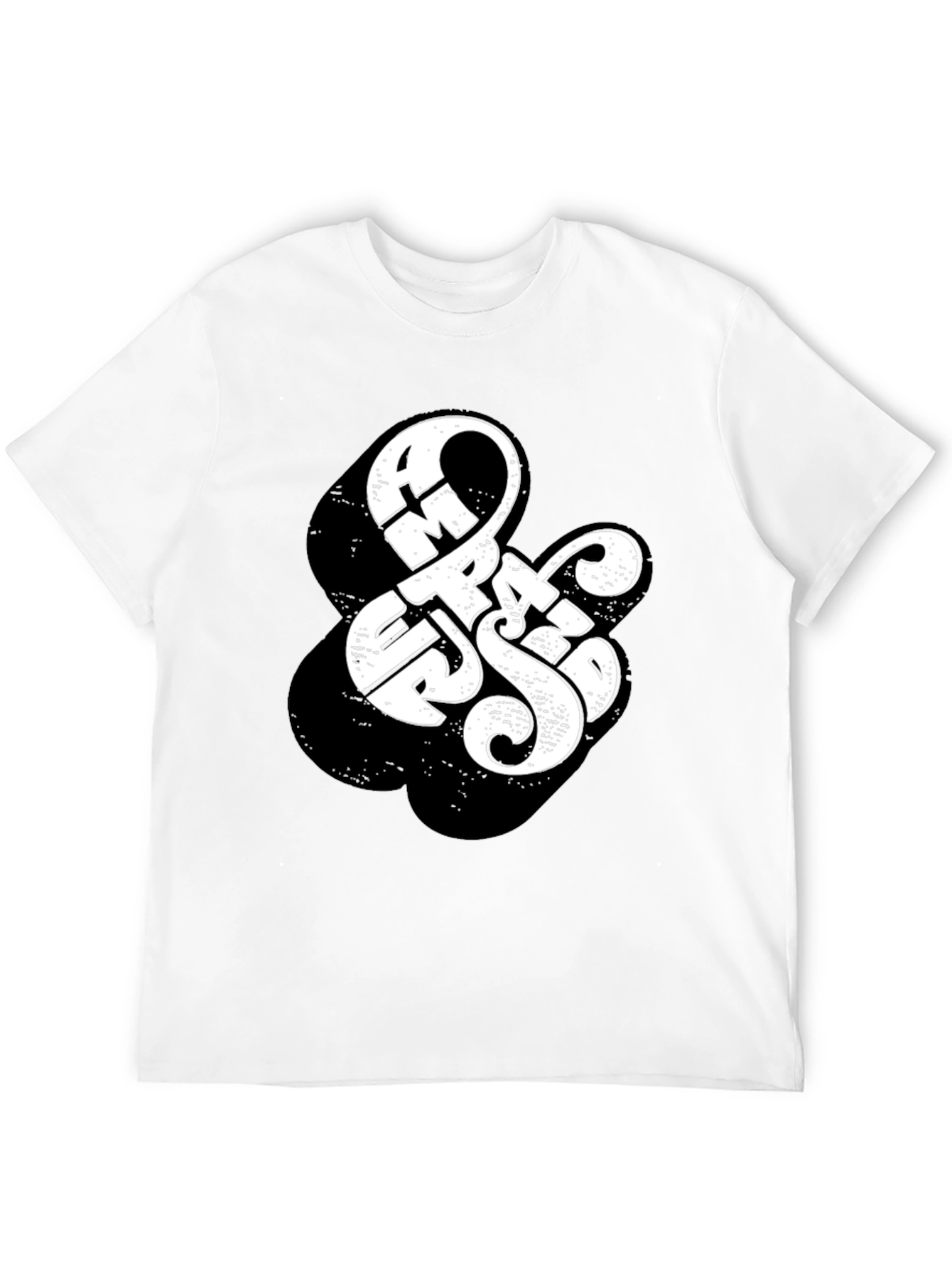 Ampersand Graphic Print Black Cotton T-Shirt