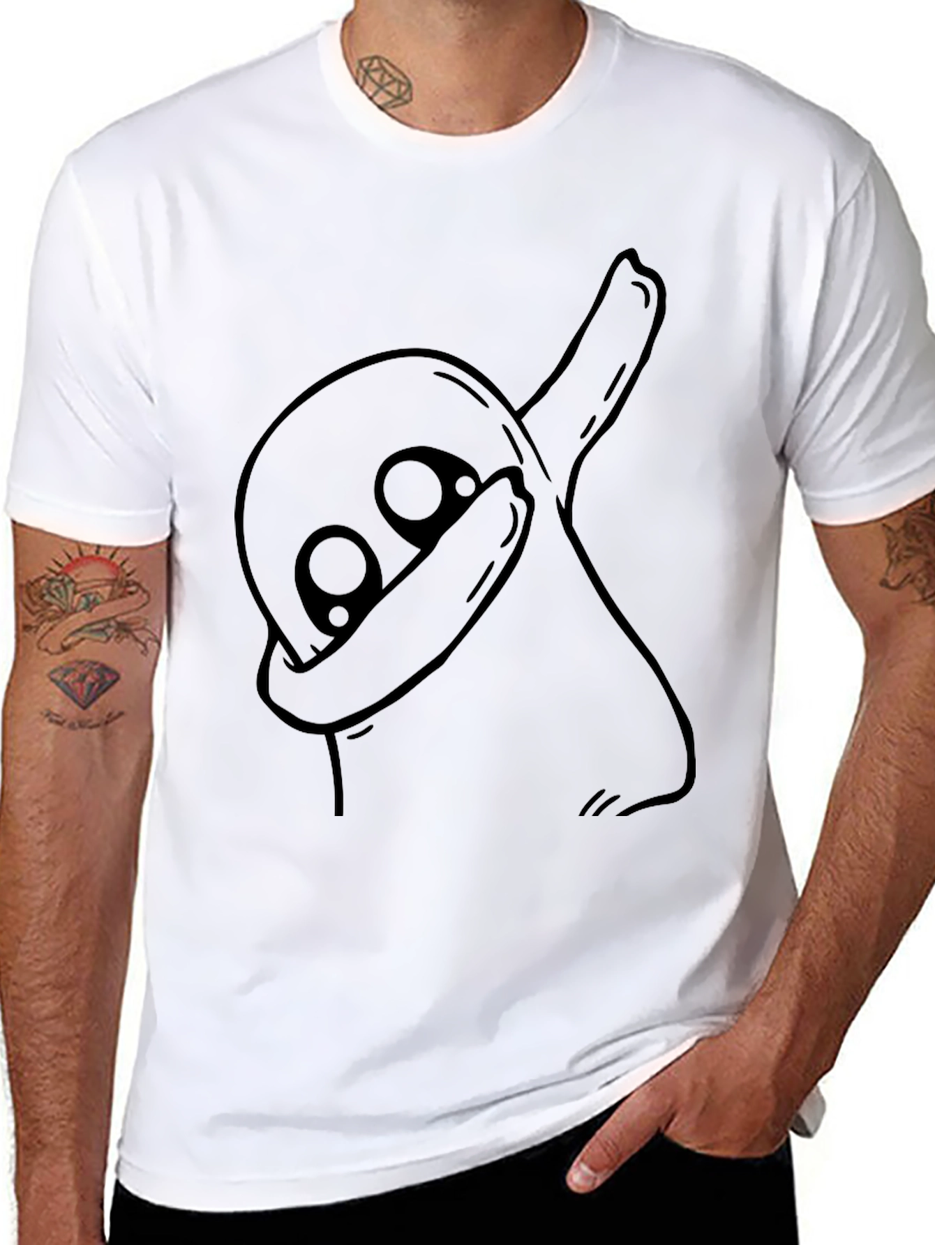 Dabbing Ghost Graphic Tee - Halloween Fun!