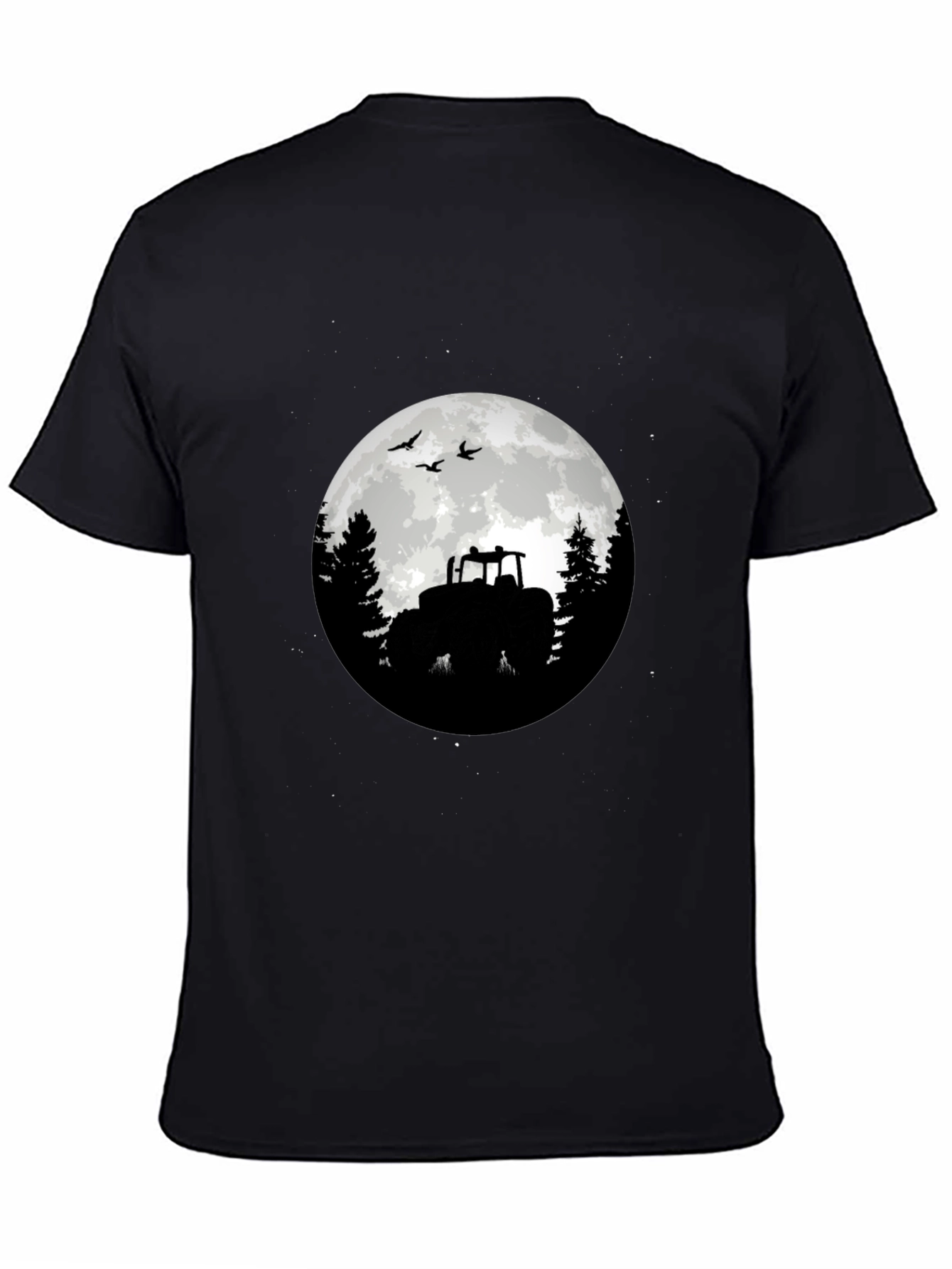 Tractor Moon Silhouette Graphic T-Shirt