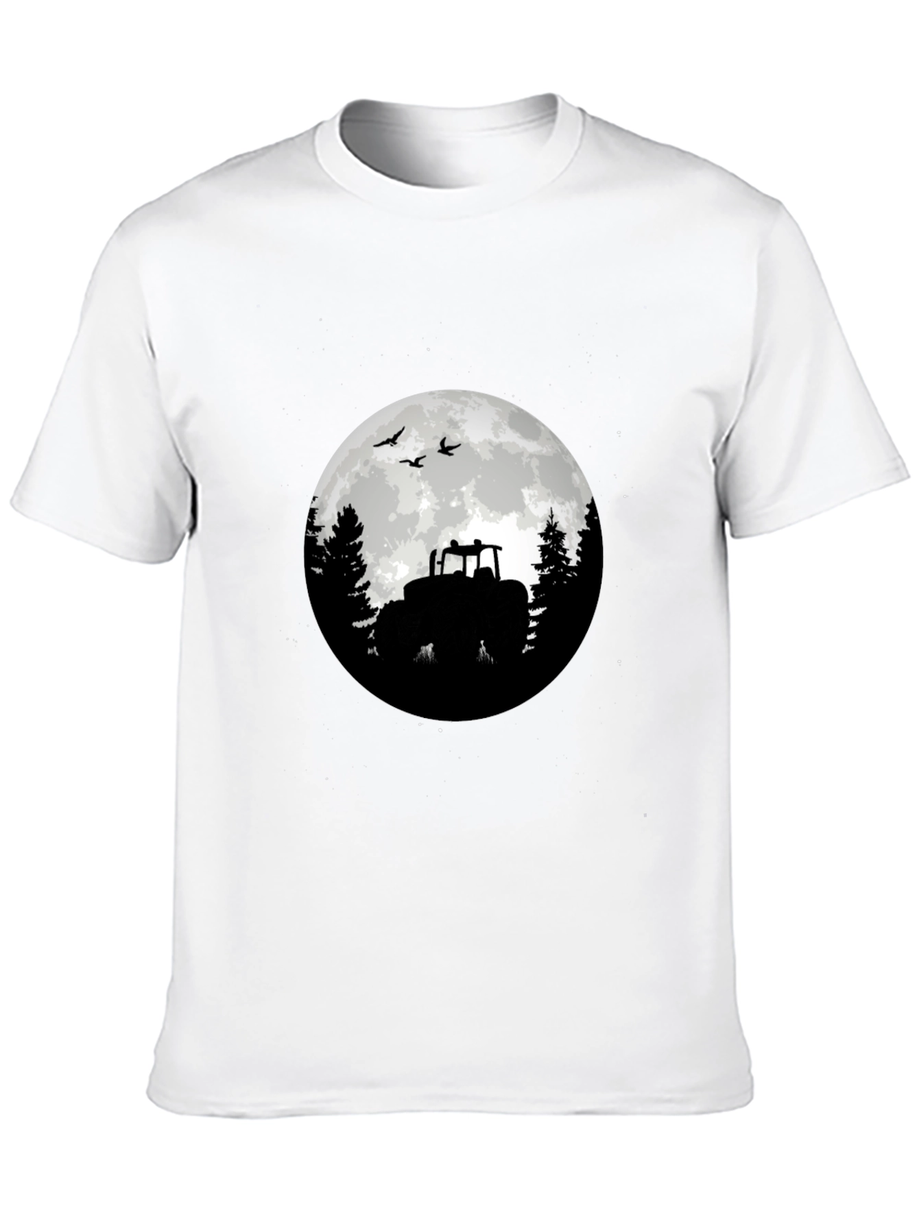 Tractor Moon Silhouette Graphic T-Shirt