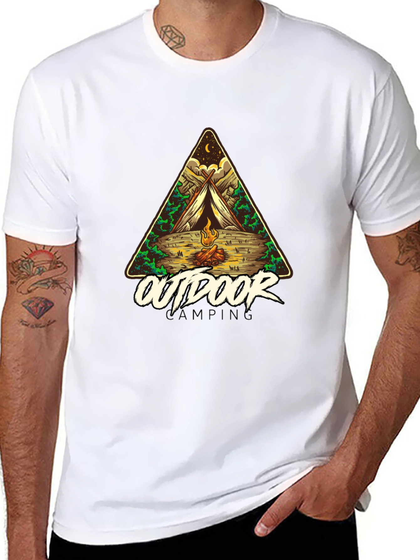 Outdoor Camping Graphic Tee - Adventure Awaits!