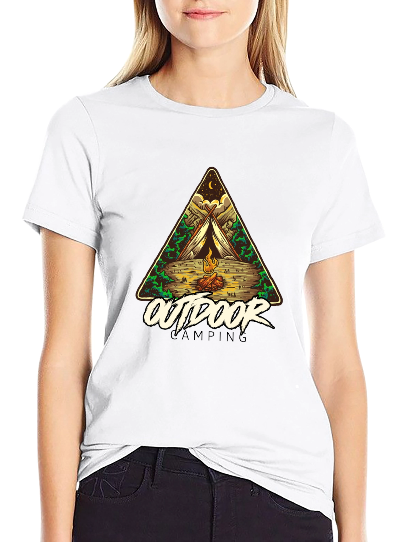 Outdoor Camping Graphic Tee - Adventure Awaits!