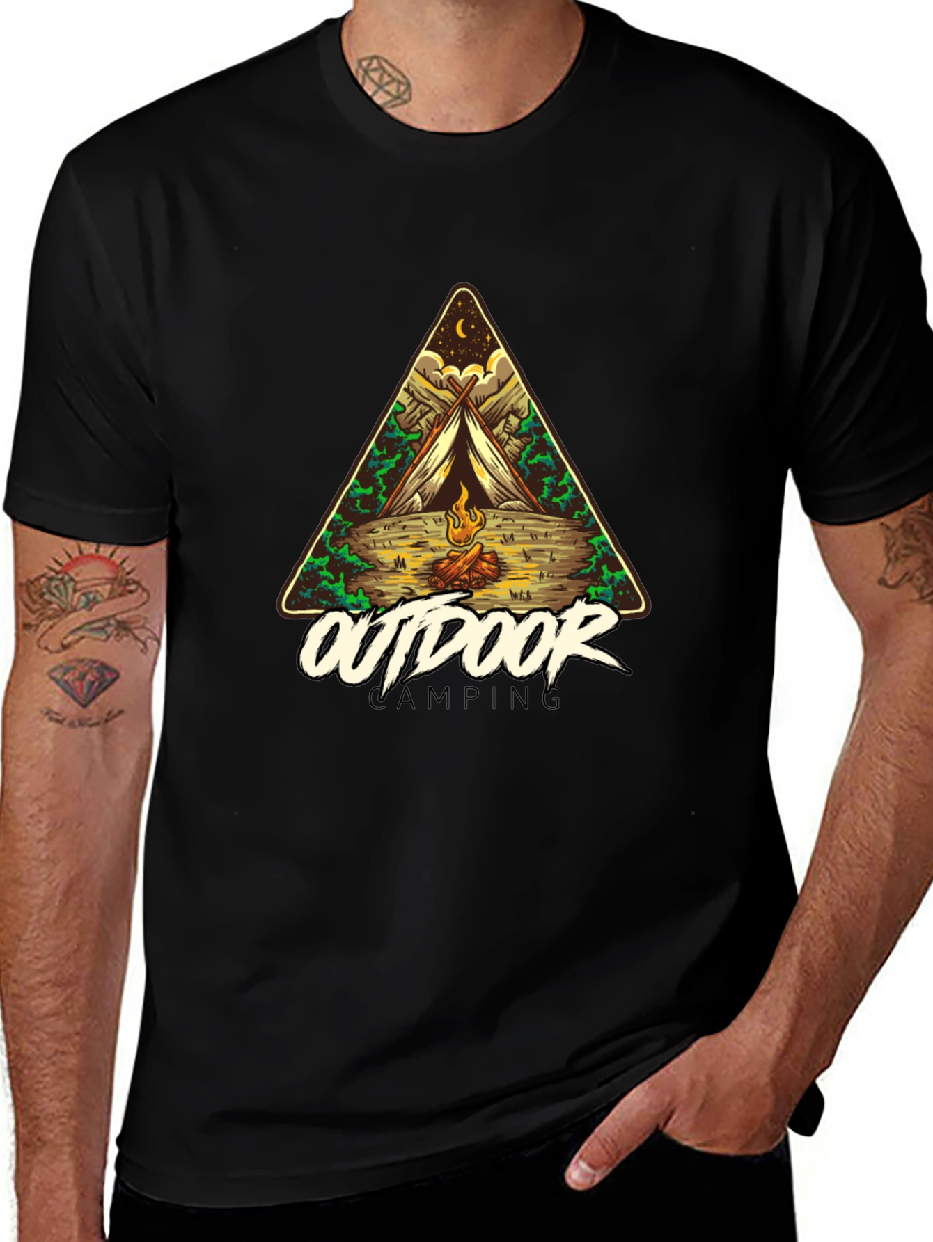 Outdoor Camping Graphic Tee - Adventure Awaits!