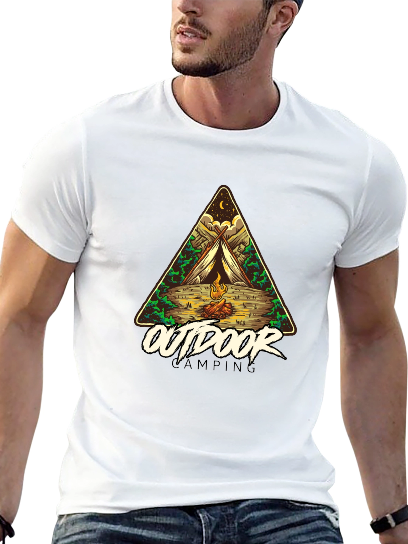 Outdoor Camping Graphic Tee - Adventure Awaits!