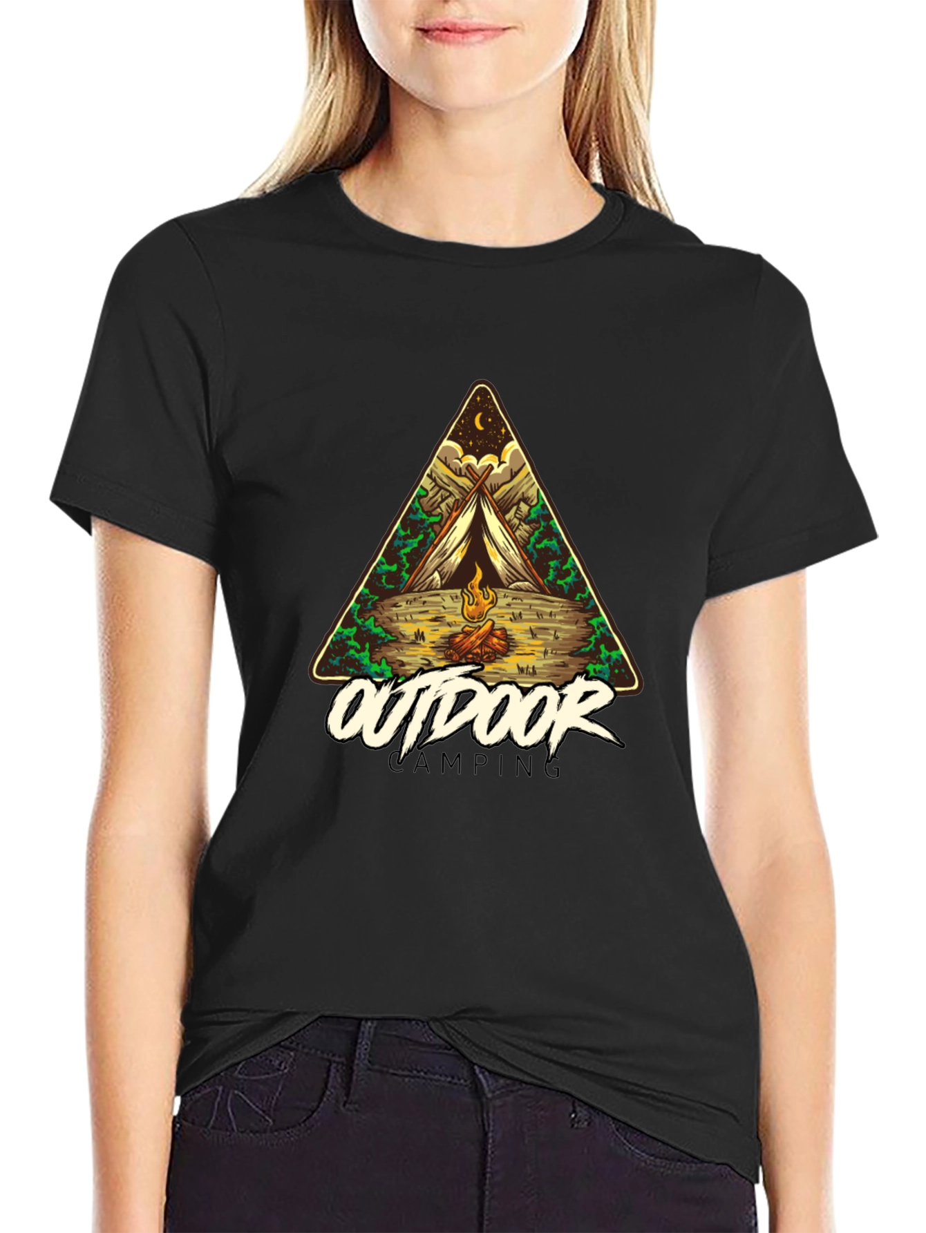 Outdoor Camping Graphic Tee - Adventure Awaits!