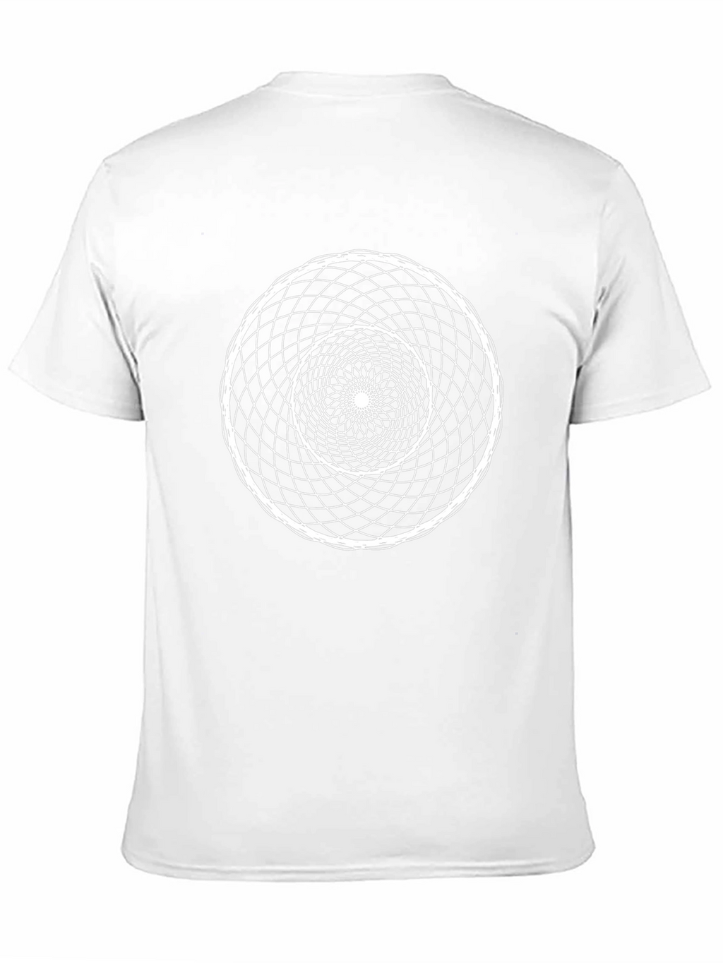 Geometric Spiral Graphic Tee - Modern Black T-Shirt