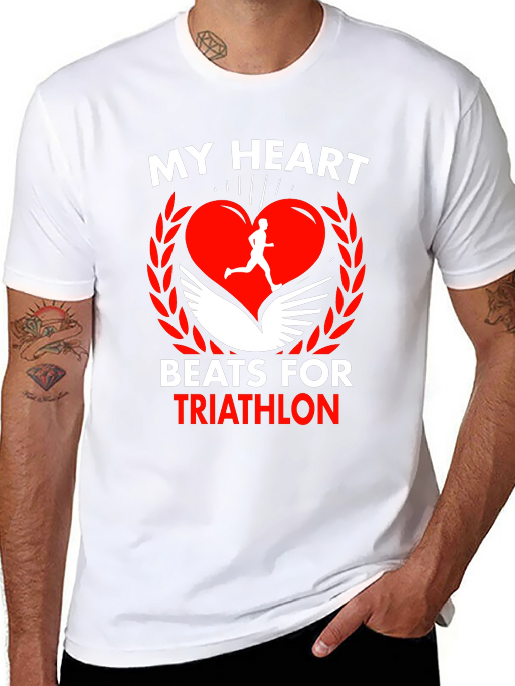 My Heart Beats for Triathlon Graphic T-Shirt