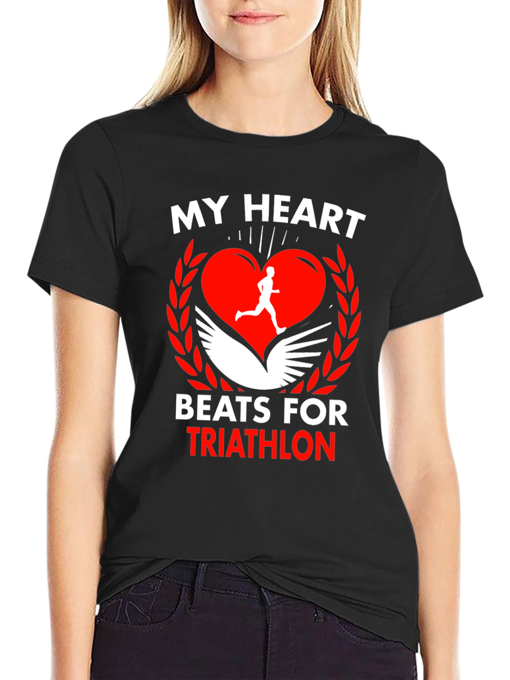 My Heart Beats for Triathlon Graphic T-Shirt