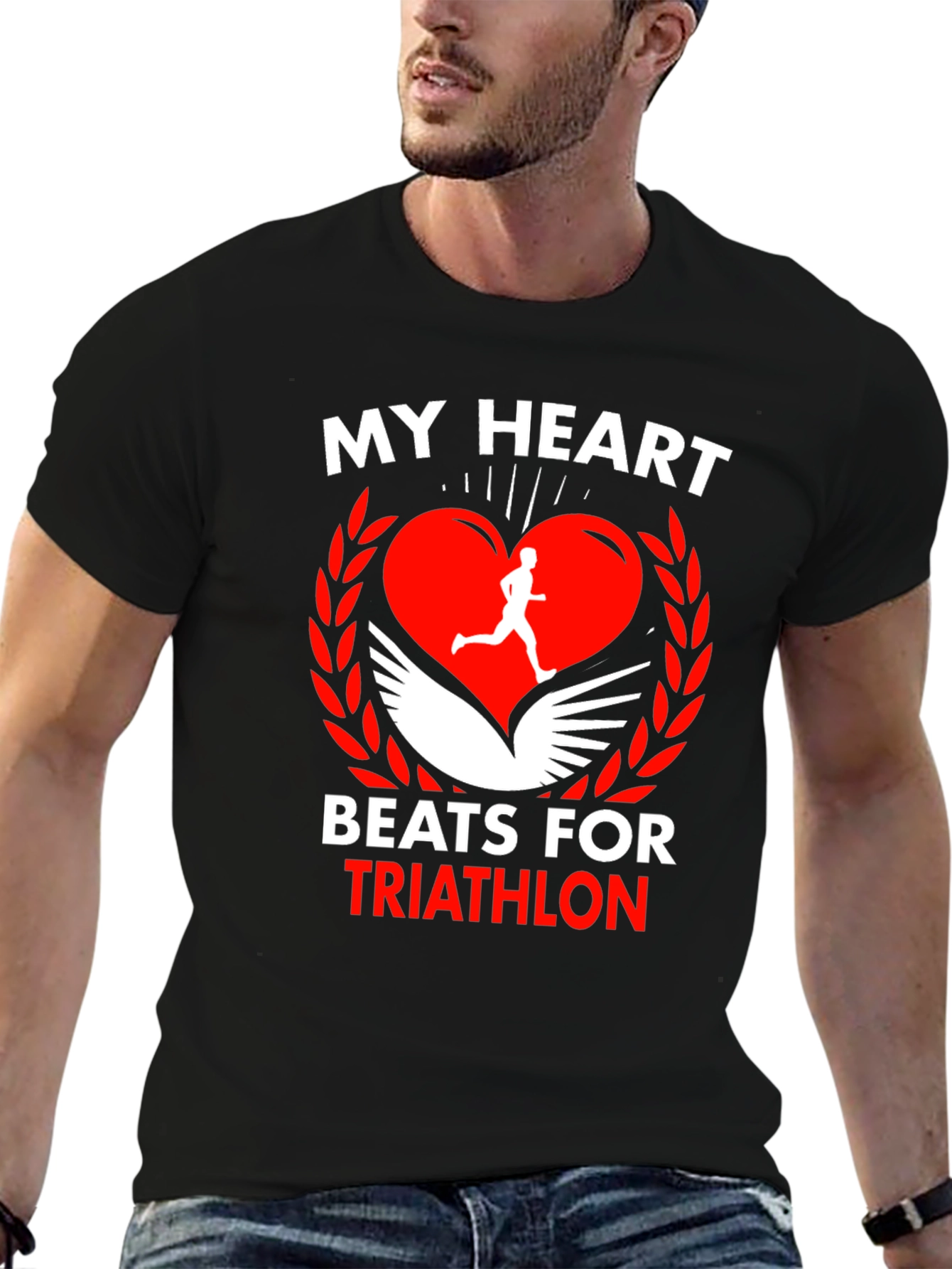 My Heart Beats for Triathlon Graphic T-Shirt