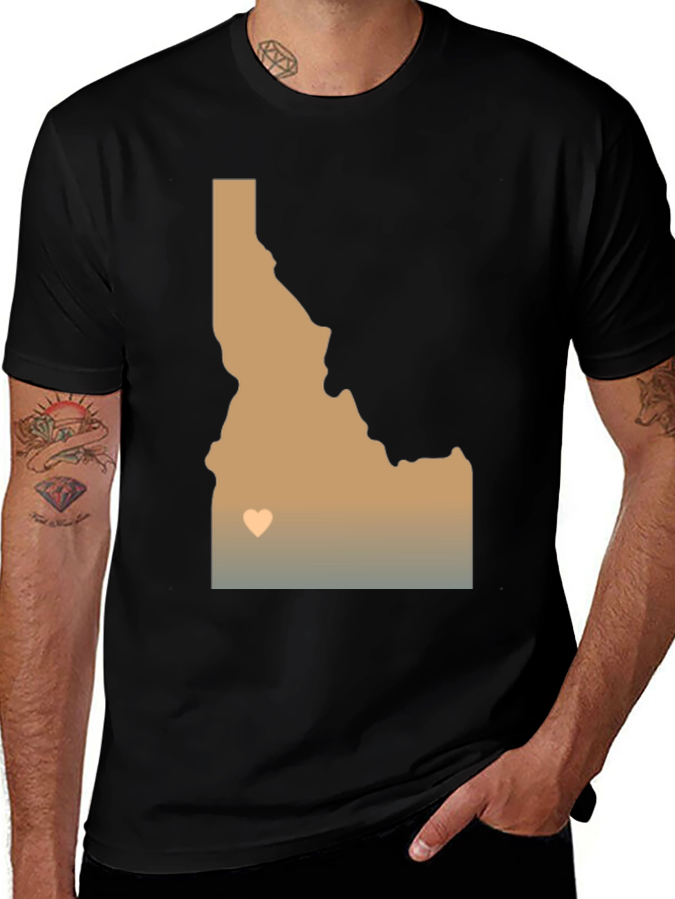 Idaho State Map Graphic Tee - Stylish & Comfortable