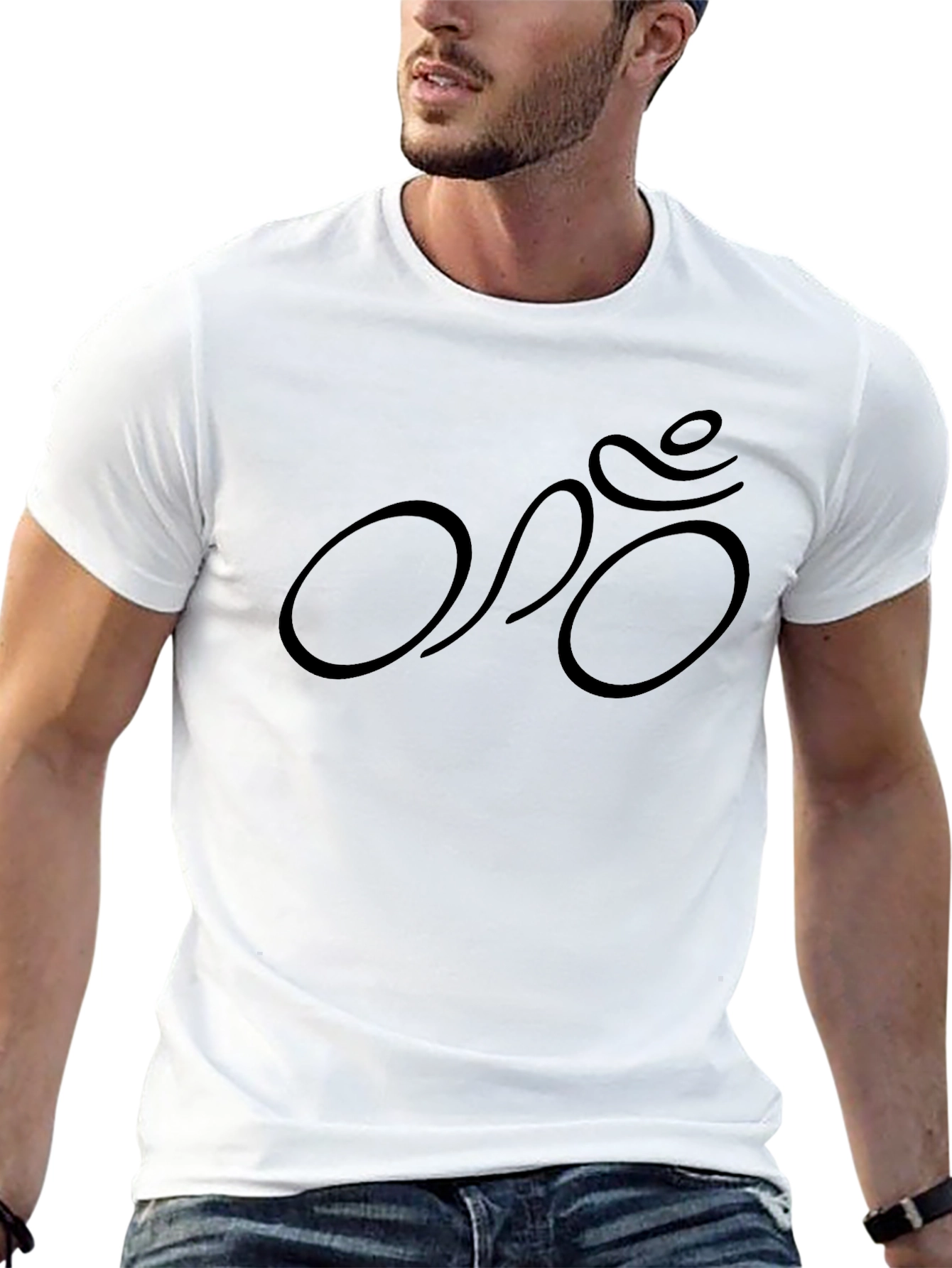 Cycling Silhouette Graphic Tee - Black