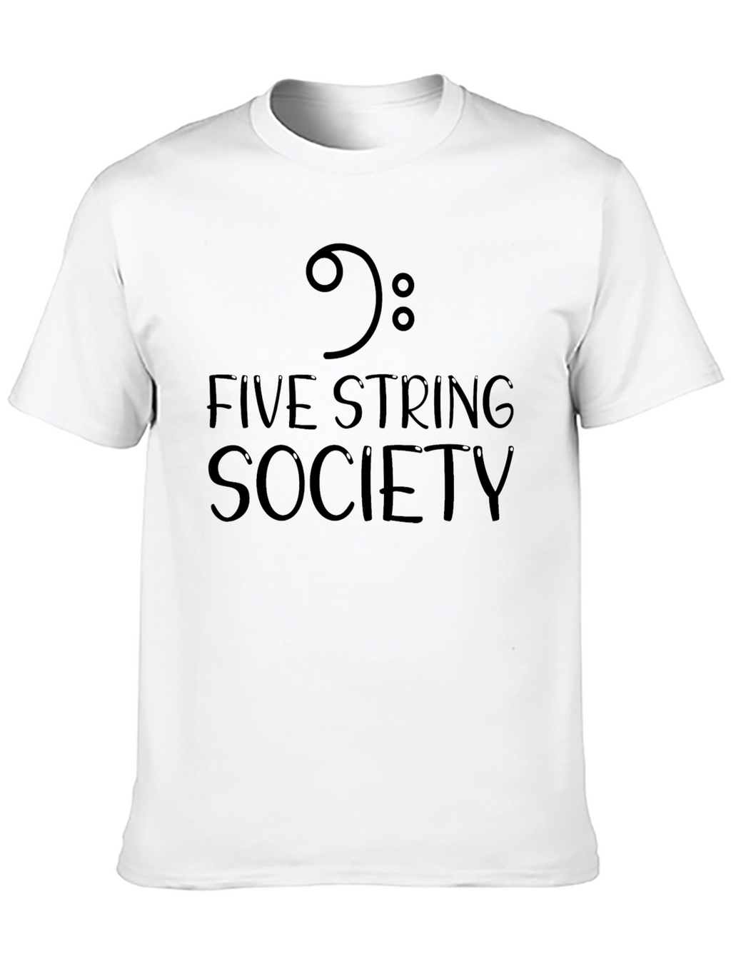 Five String Society Black T-Shirt Music Bass